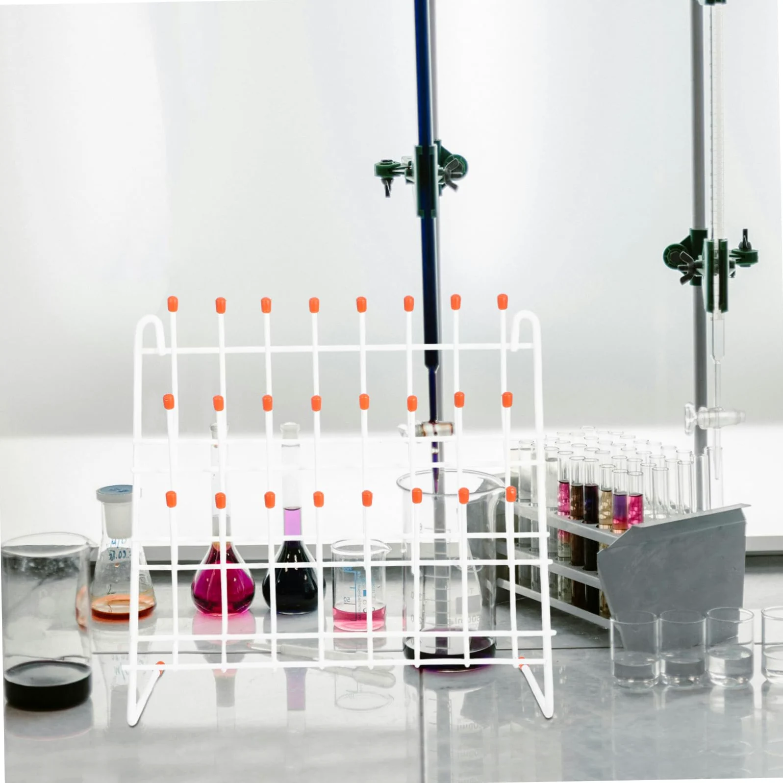 Beaupretty Rejilla de Goteo para Laboratorio Posiciones Soporte para Secado de Vasos Rejilla para Tubos de Ensayo Escurrevasos para Secado de Probetas