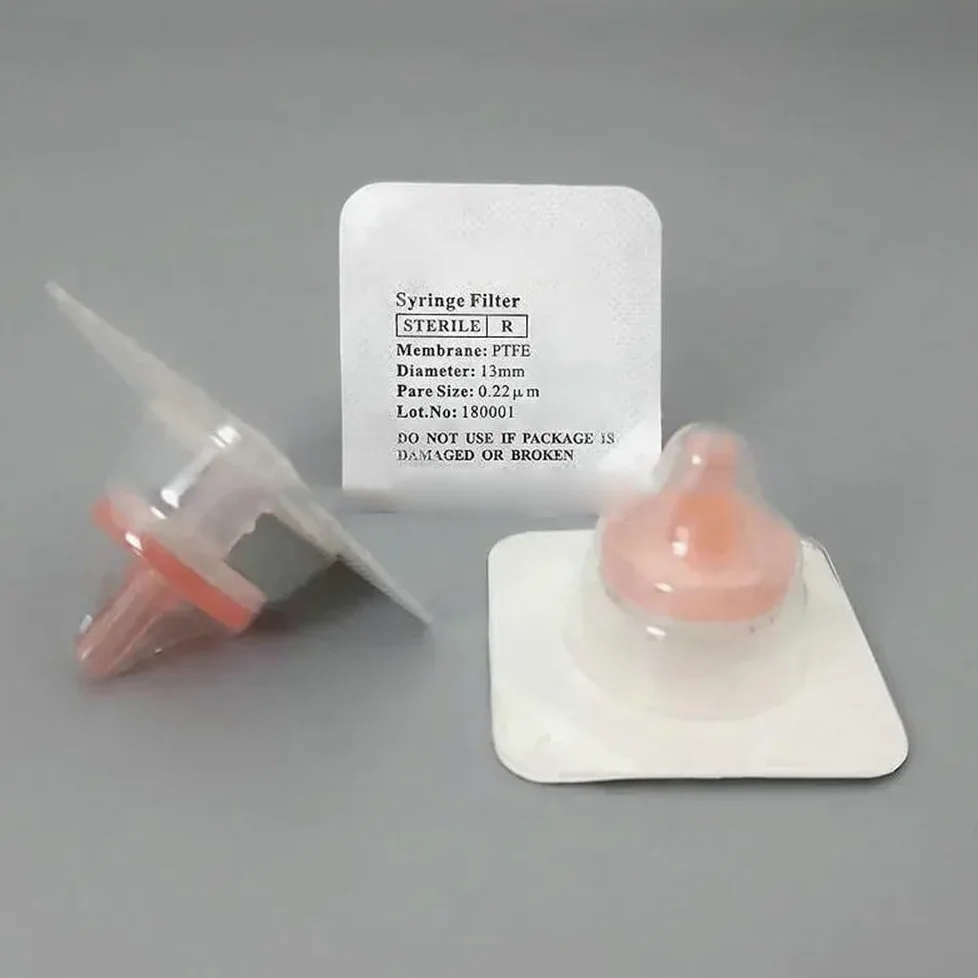 Cristalería de Laboratorio Lote de 50 unidades de membranas de nailon/PES/PTFE con apertura de 0,22 um/0,45 um y filtros de 13/25/33 mm.(25mm 0.45um Nylon)