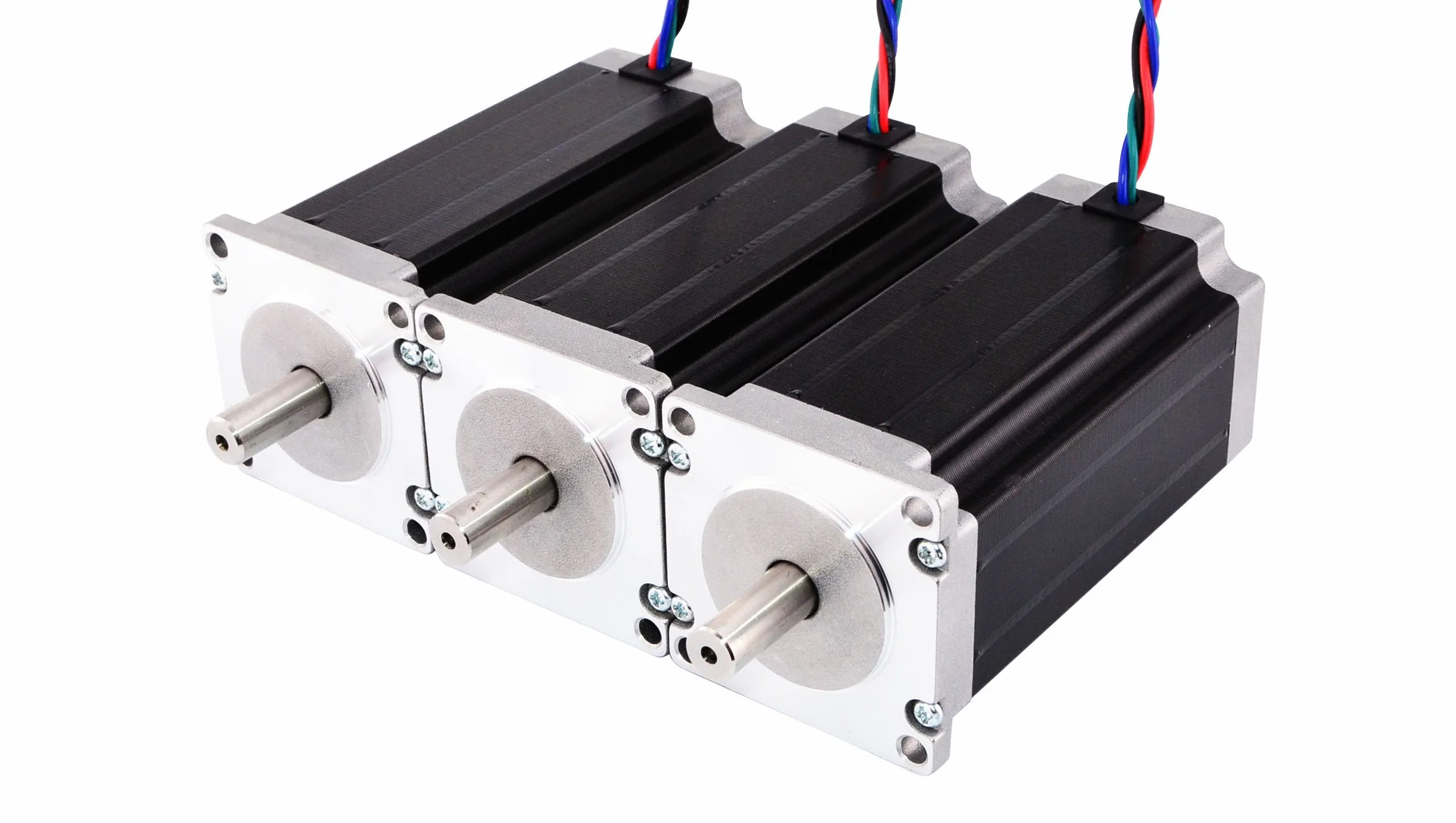 STEPPERONLINE NEMA 23 Motor paso a paso 3NM 4.2A 10mm Eje 4 Cables CNC Torno de molienda plasma, Paquete de 3