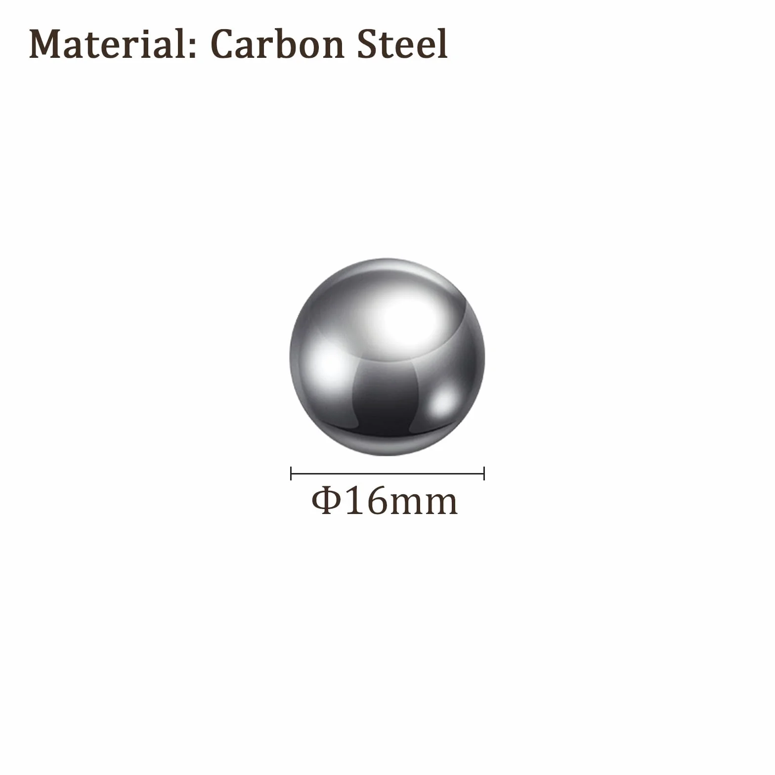 Bolas de Rodamiento de Acero al Carbono 16mm - Precisión Pulidas Espejo 50 Piezas