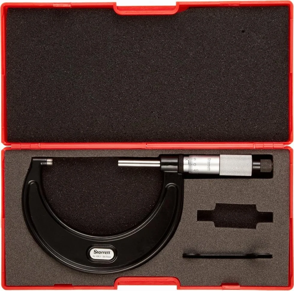 Starrett 436.2MXRL-25 0 - Micrómetro de exteriores métrico (25 mm)