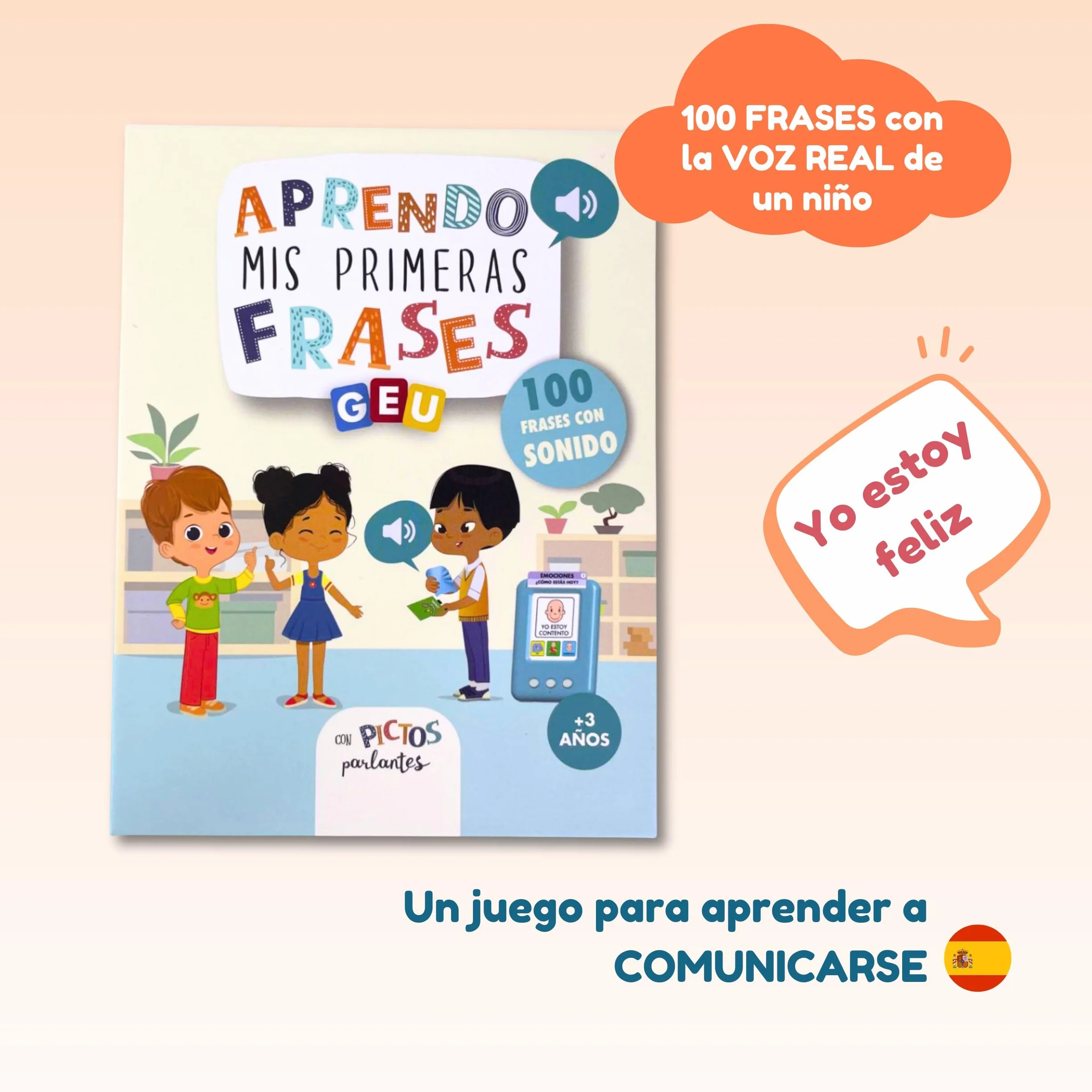 Tarjetas Parlantes Español con Pictogramas | Estimulación del Lenguaje y Apoyo para Aprendizaje del Idioma - Editorial GEU