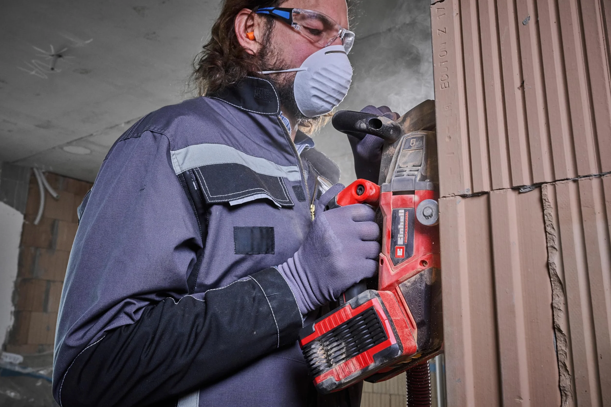 Einhell Professional Rozadora con batería TP-MA 36/30 Li BL-Solo Power X-Change (36 V, 1500 W, anchura de corte hasta 30 mm, profundidad de corte hasta 30 mm, incl. 2 discos de corte de diamante)