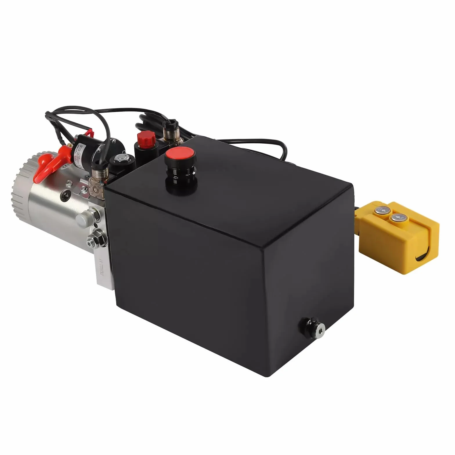 Agregado hidráulico de 12V Bomba hidráulica de 2850R/MIN Bomba hidráulica de doble efecto Paquete de potencia hidráulica Bomba de remolque basculante con control remoto