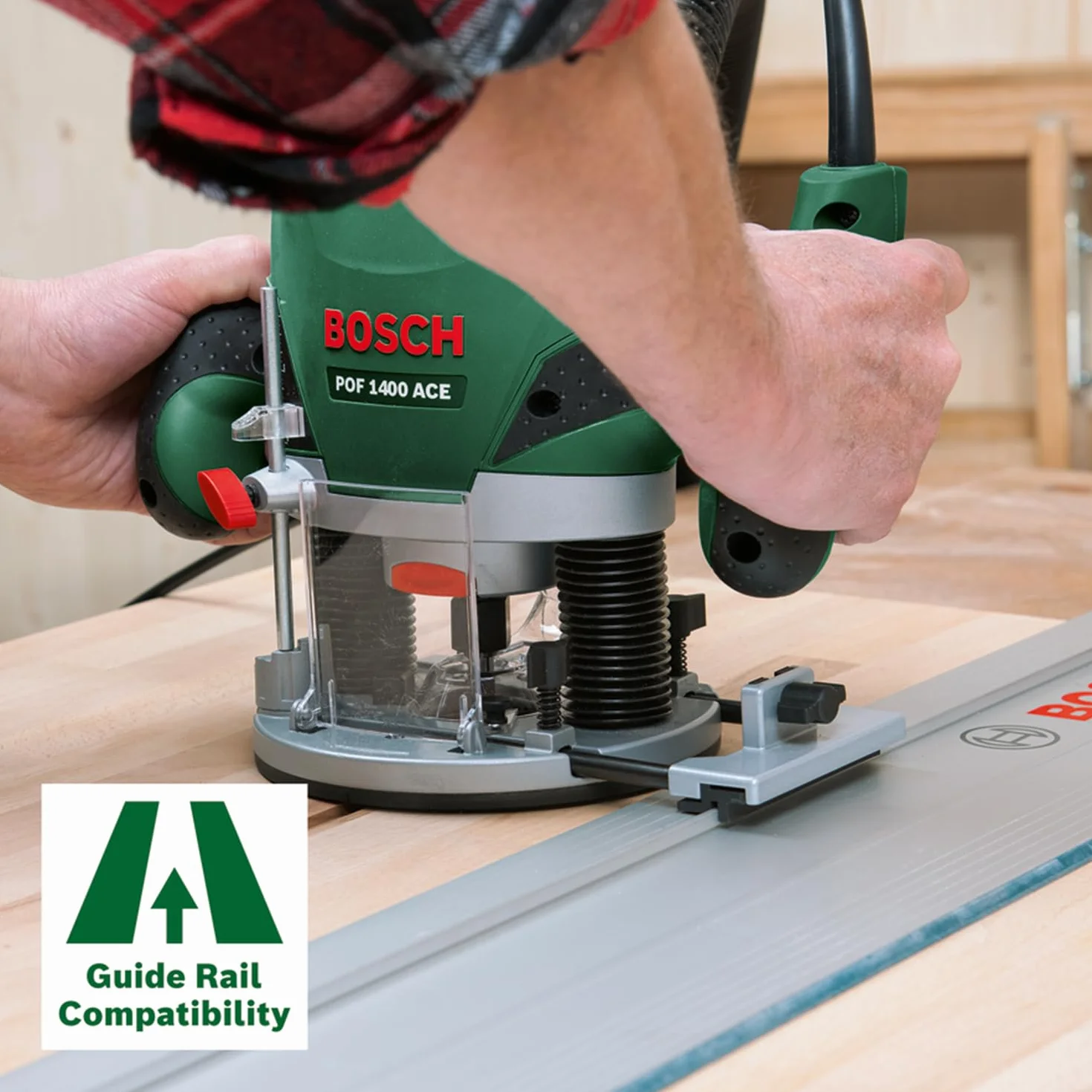 Bosch fresadora de superficie POF 1400 ACE (1400 vatios, en maletín)