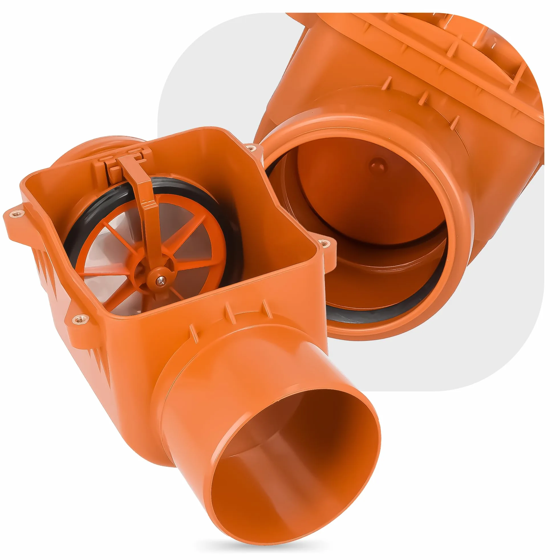 Válvula Antirretorno Diámetro dn 110 PVC de no Retorno Anti-flood con Bloqueable Solapa de Volver