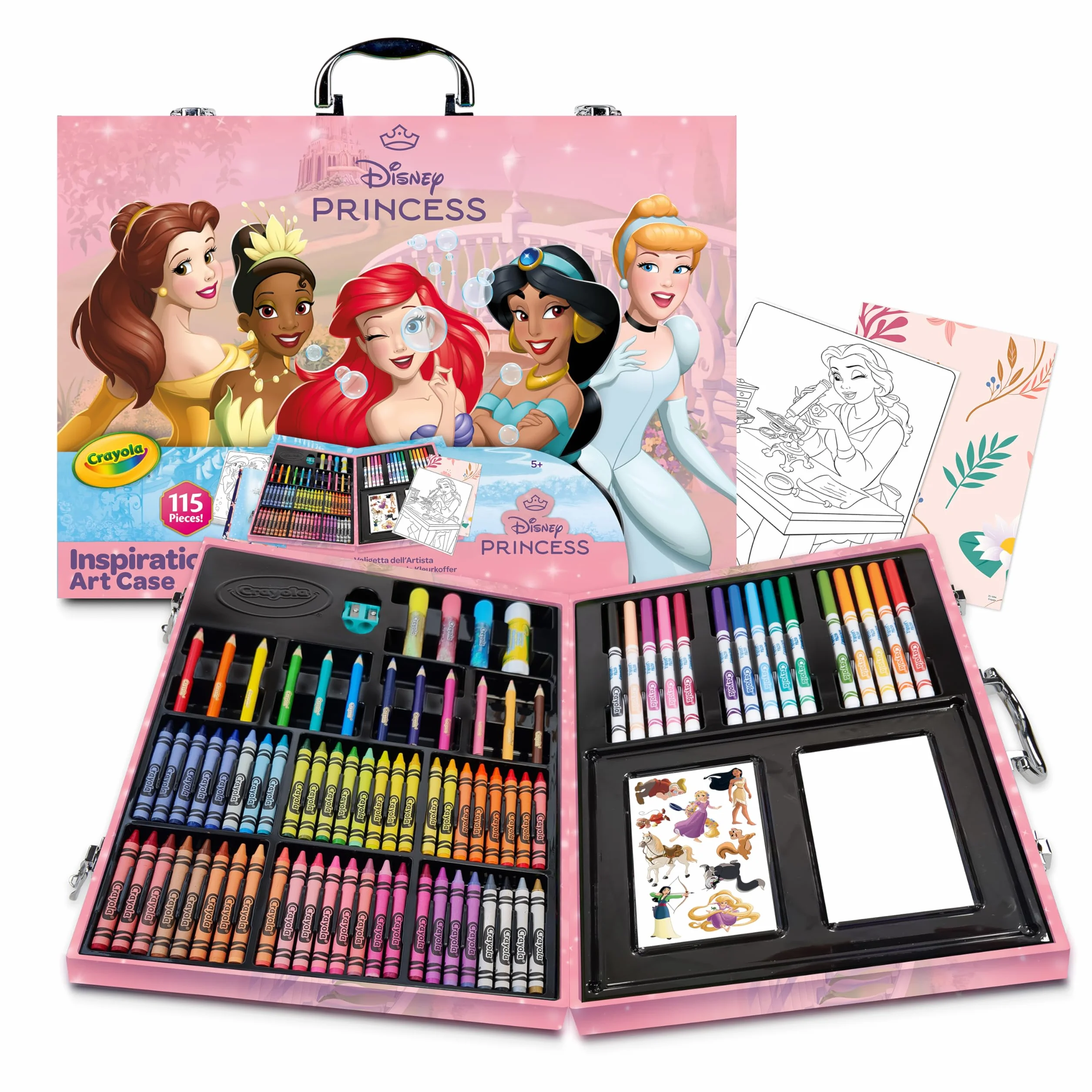 CRAYOLA Maletín del Artista Princesas Disney 115 Piezas