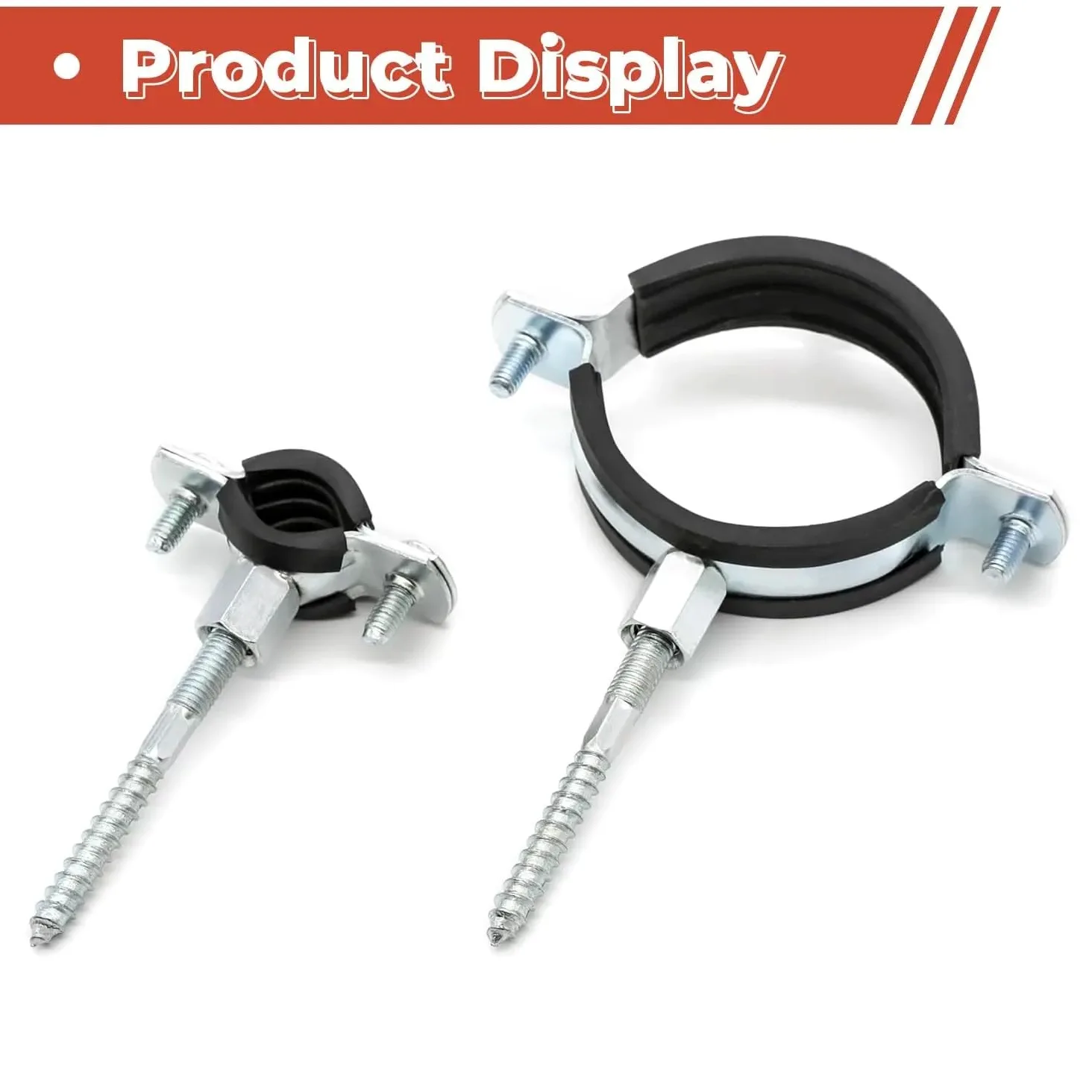 Abrazadera de soporte tubo ajustable, anillo dividido, abrazadera, suspensión 15-166mm, 6 uds., montaje en techo pared con tornillo expansión(125 130mm)