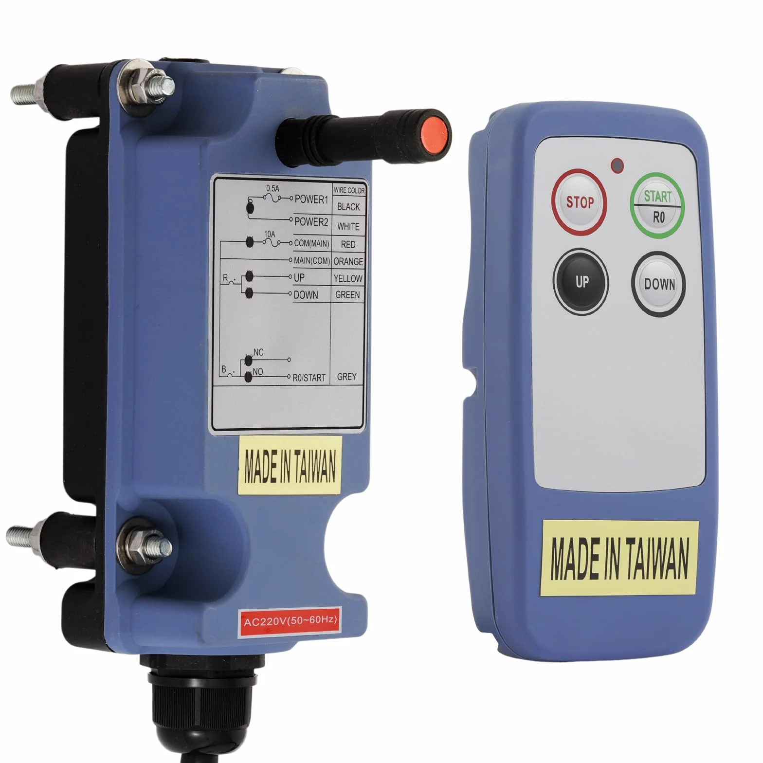 Saga-L4 Mini Mando a distancia inalámbrico para grúa puente grúa para 2 canales botones 12-24V Industrial Polipasto Eléctrico Cabrestante Remolque basculante Radio Transmisor y receptor