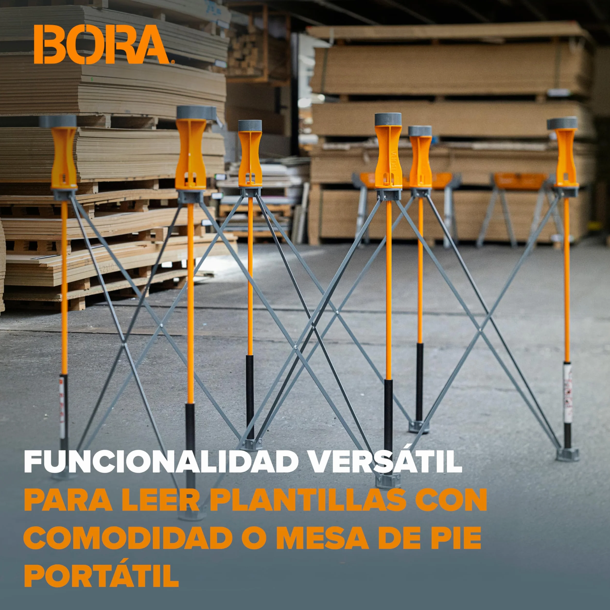 Bora Centipede CA0506 Juego de 6 Elevadores para Soportes de Trabajo Naranja