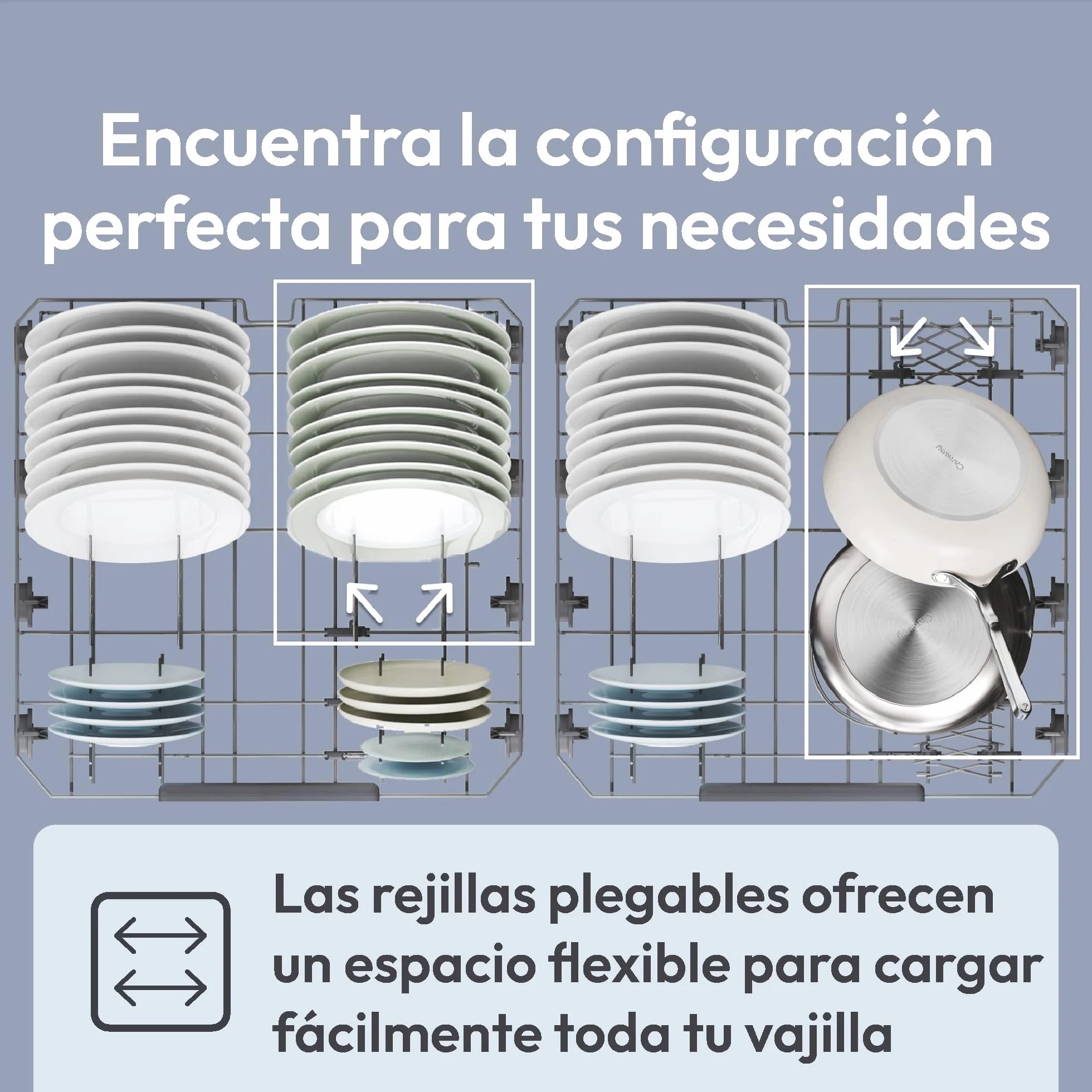 Candy Rápido CF 5C7F1X Lavavajillas 60 cm 15 Servicios WIFI Motor Inverter Inox