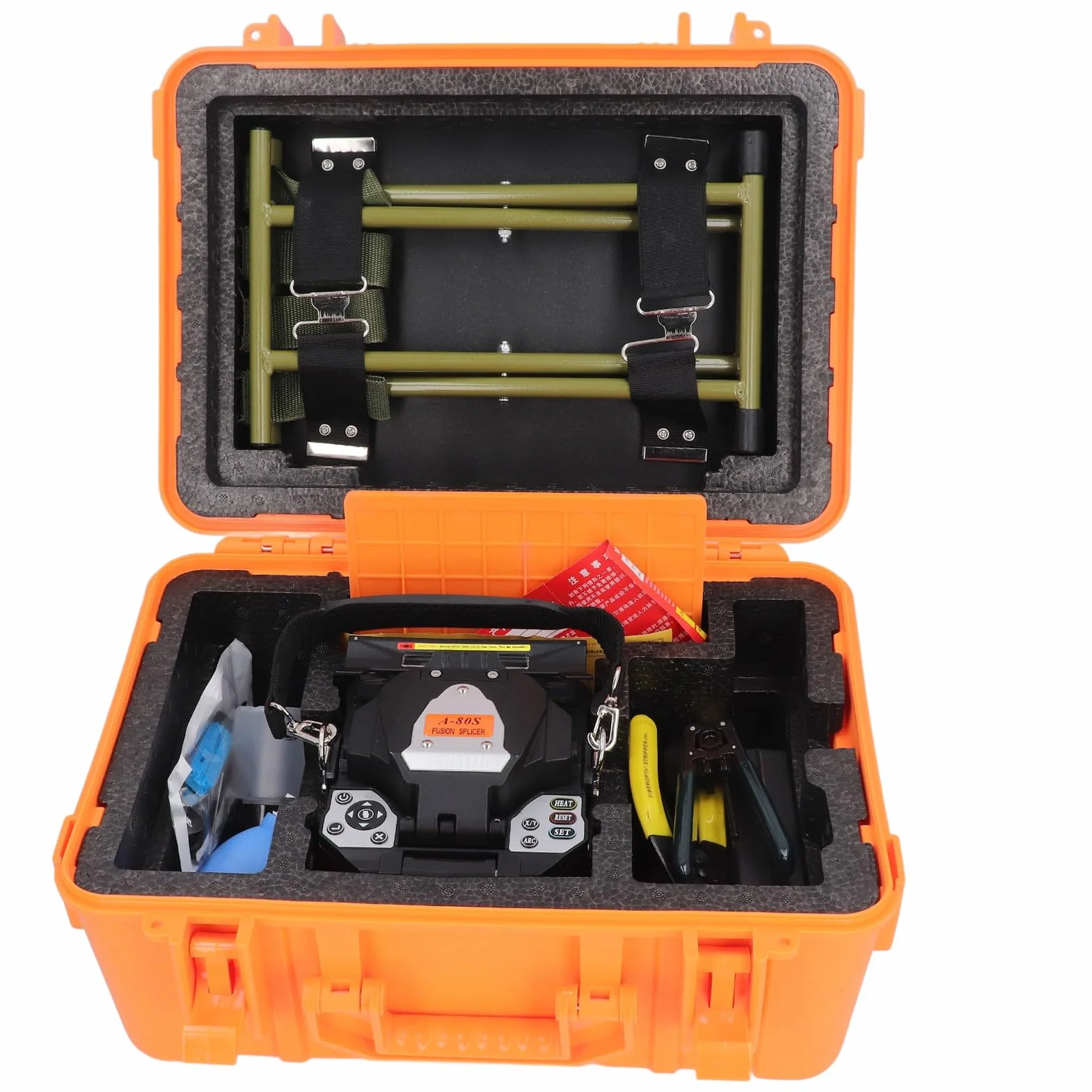 Máquina de Fusión de Fibra óptica Spacter 4 Motores 100-240V Pantalla LCD Color Portátil FTTH