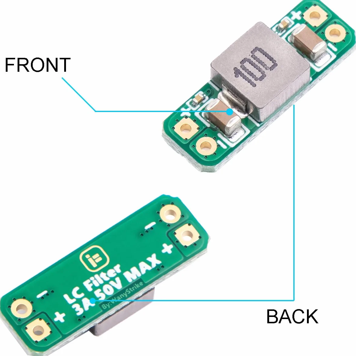 Módulo de filtro LC 5-50V 3A para transmisor FPV VTX Dron de carreras