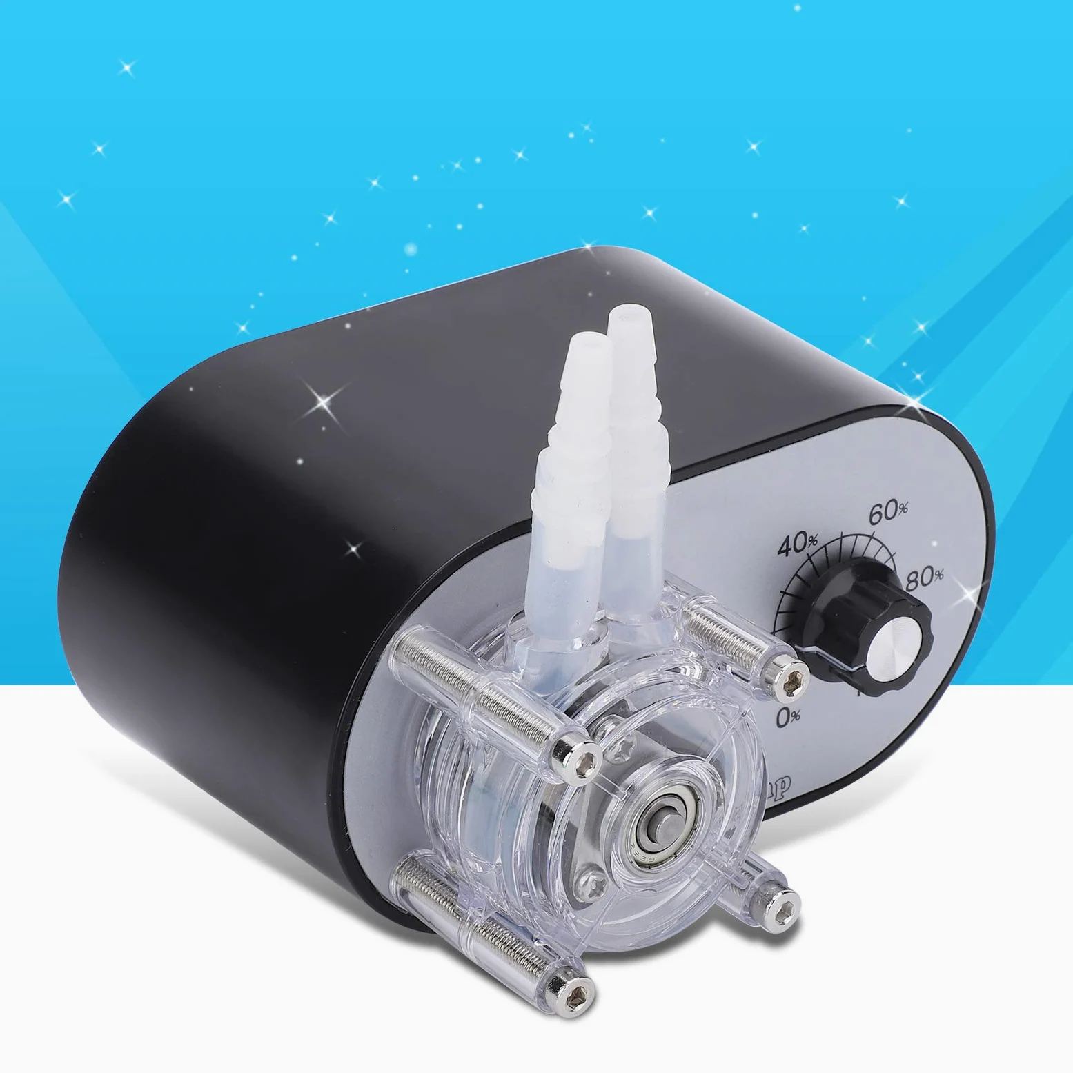 Bomba peristáltica Caudal de autosucción Perilla ajustable Regulación de velocidad continua para experimentos de laboratorio Tubo de silicona 6,4x9,6 mm Cabeza única G928A