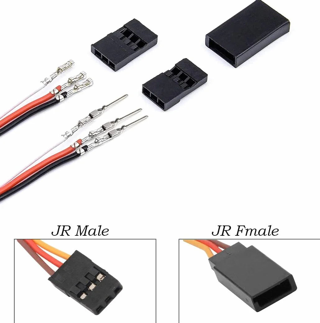 RUNCCI-YUN 180Pcs Dupont Connector Kit 2.54mm JR Futaba RC Servo Extension
