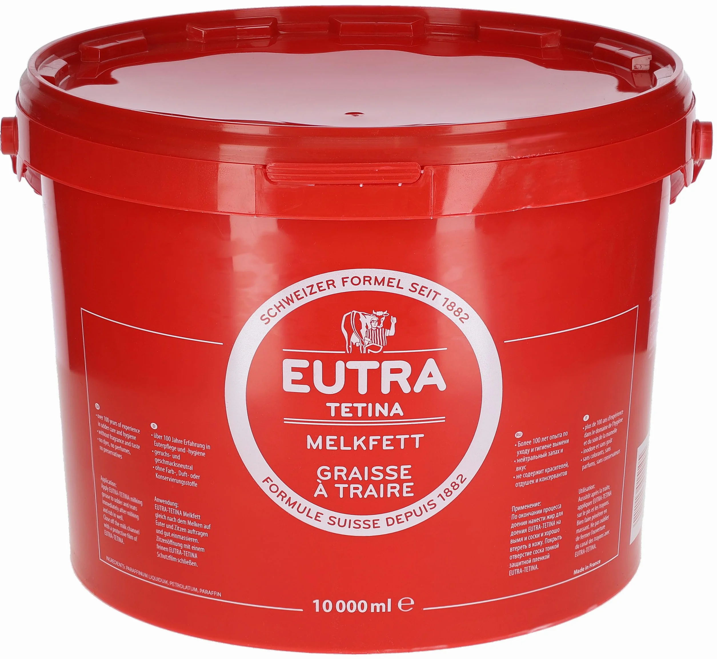 Eutra Grasa para ordeñar, Cuidado de la Piel, 10000 ml/Cubo, Animales, Personas, hidratante, Cuidado Natural