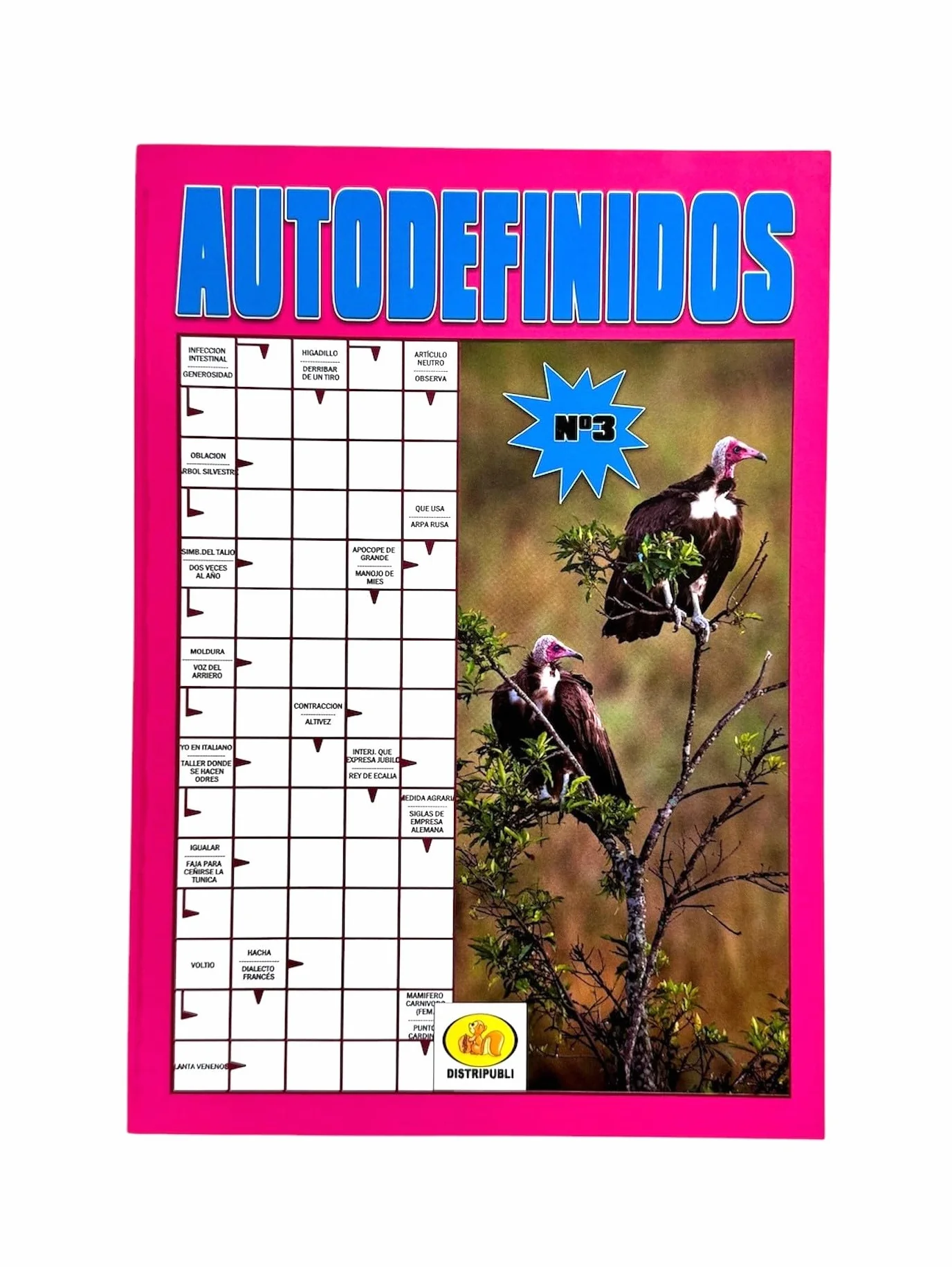 4 Libros Pasatiempos Autodefinidos Letra Grande en Español para Adultos Mayores Blanco y Negro