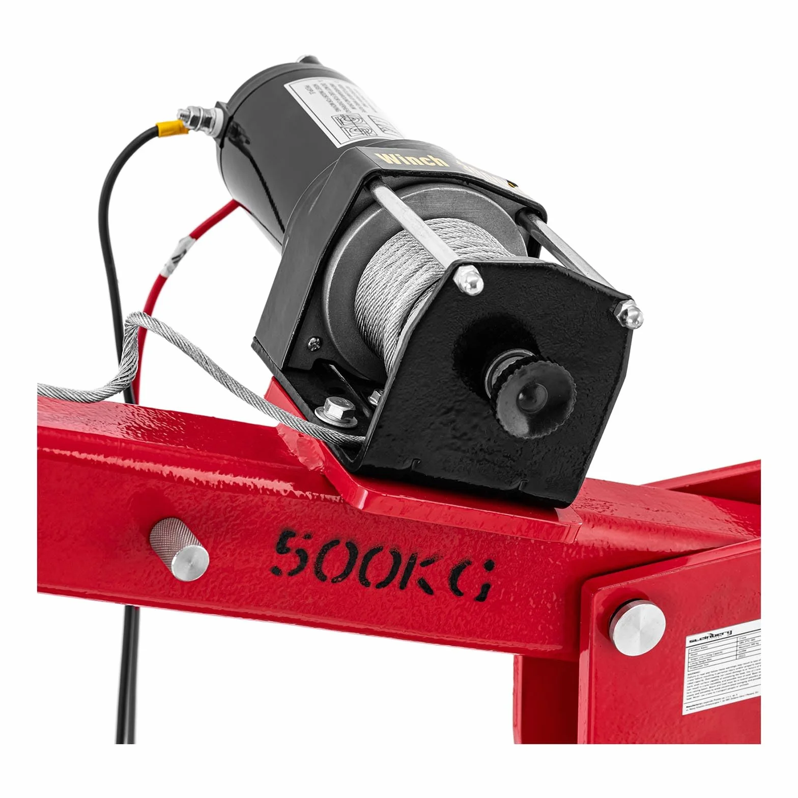 Steinberg Systems SBS-PTC-500 Grúa de carga con cabrestante de 12 V 800 kg 360° grúa pick-up con cabrestante eléctrico grúa cabrestante