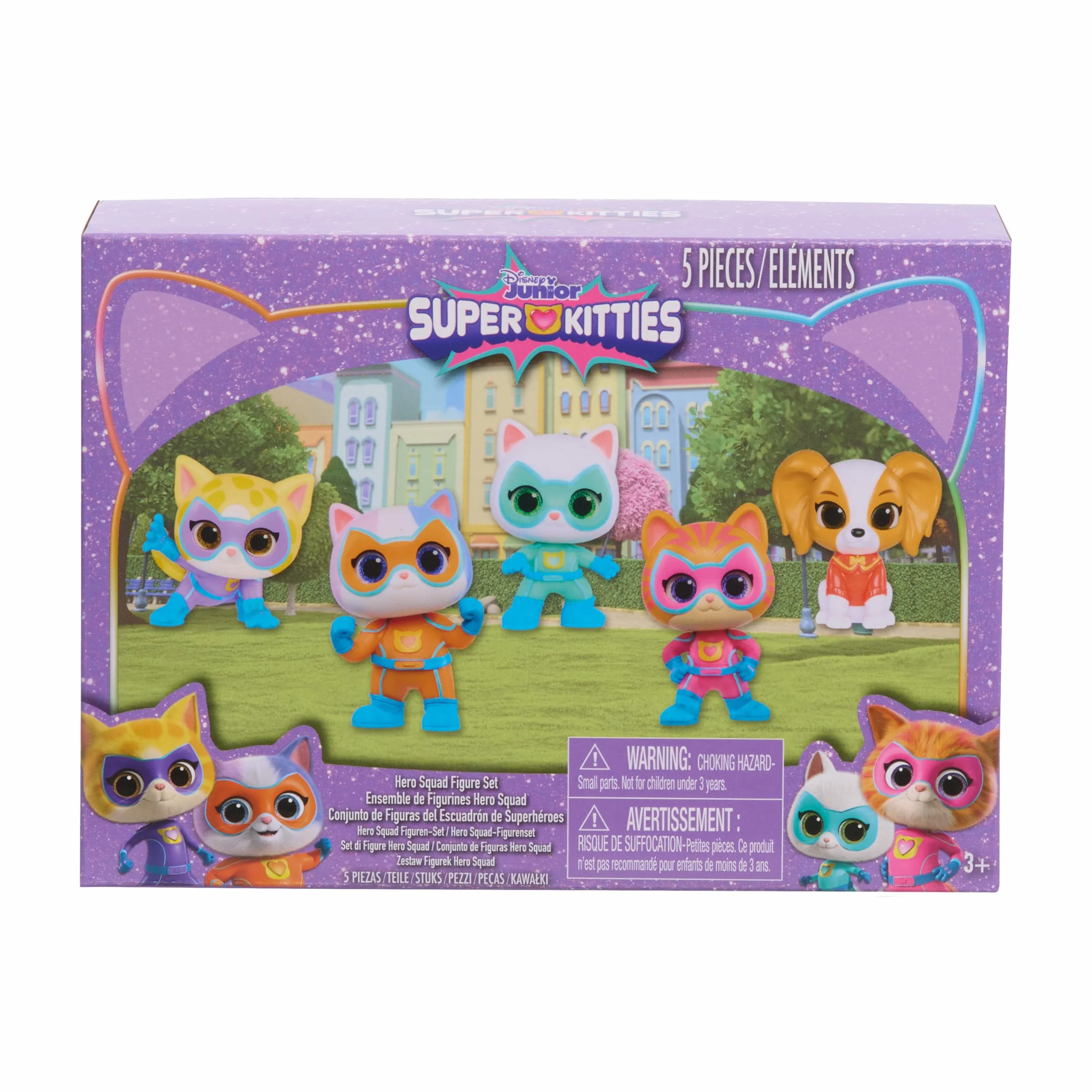Disney Junior SuperKitties Hero Squad 5 Figuras Coleccionables 5 cm Juguetes para Niños 3+