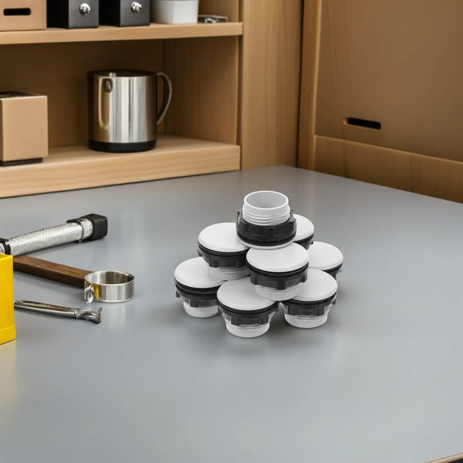 SMASOLO 50 Tapones Protectores de Botón de Plástico para Paneles Industriales Accesorios Control Maquinaria