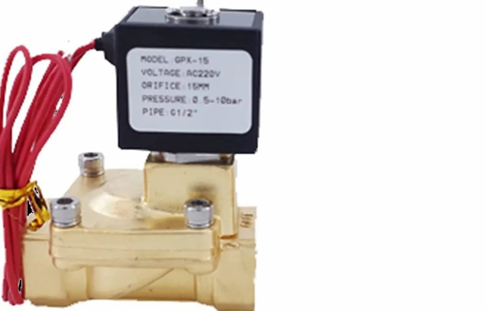 Válvula solenoide de latón for Agua con diafragma piloto 2 vías 3/8 1/2 3/4 Pulgadas 110VAC 10/15/20mm 10bar válvula N/C útil