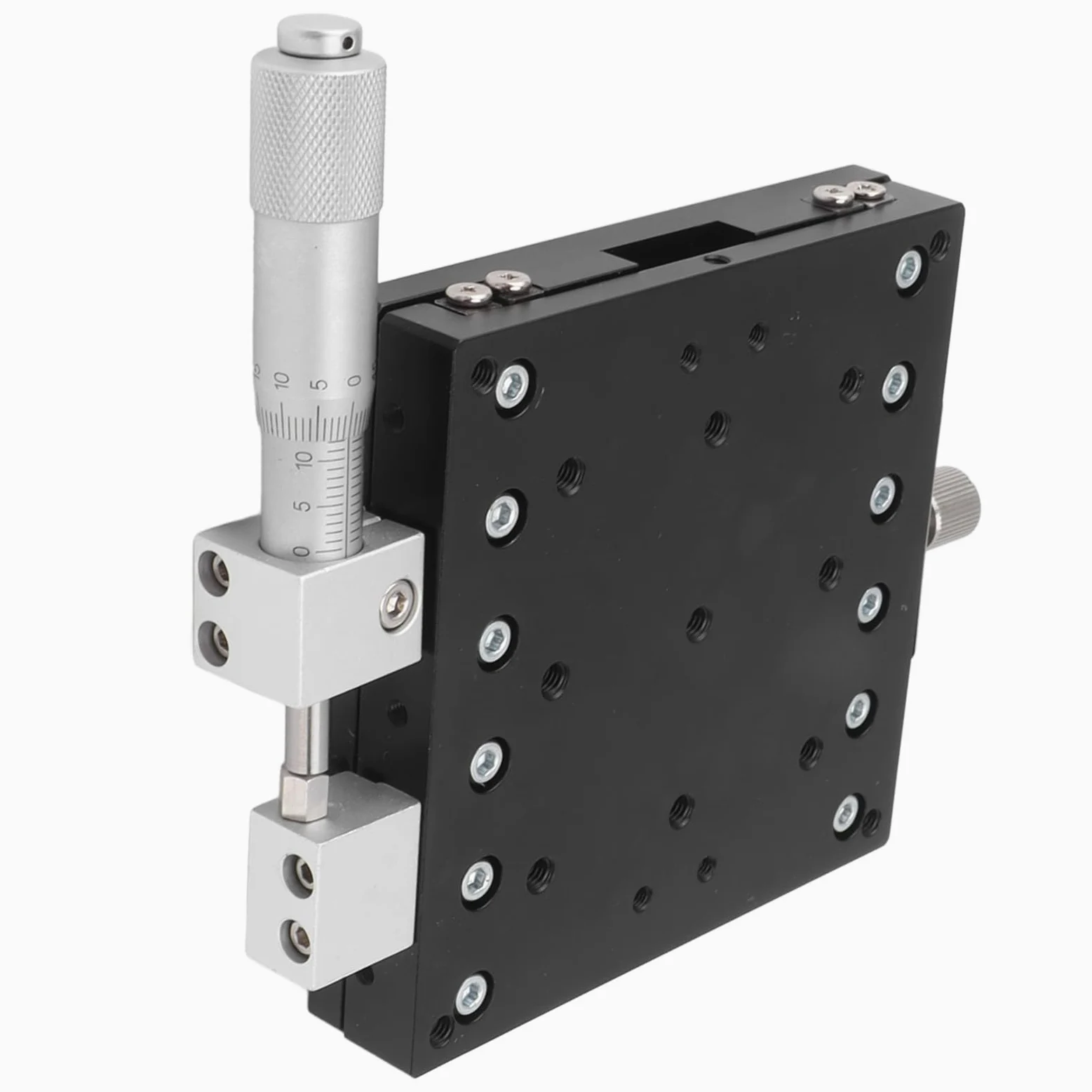 Mesa deslizante de eje X, mesa deslizante de ajuste fino manual, plataforma de corte de eje de aleación de aluminio