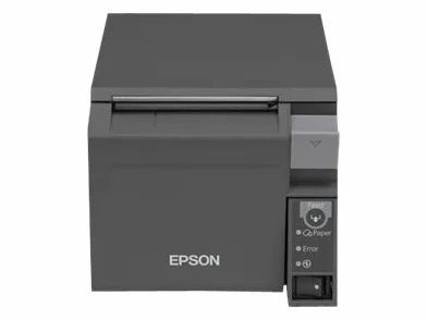 Epson C31CD38032 – TM-T70II, USB, RS232 – Dark Grey, 180 PPP – Incluye: Unidad de Suministro de energía, Cable de alimentación (EU), Orden Separado: Cable de Interfaz