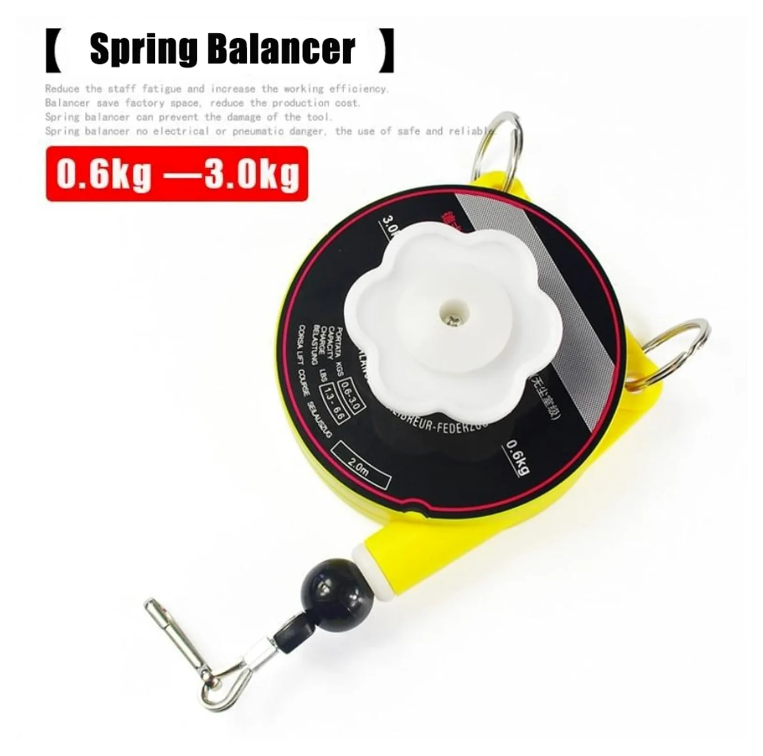 Equilibrador de resortes Equilibrador de Resorte retráctil de 0,6 a 3 kg for Sala Limpia de Herramientas de línea de Montaje