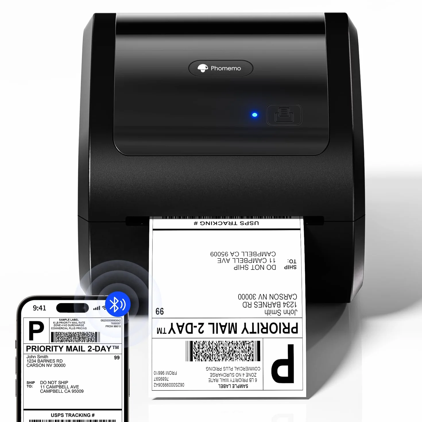 Phomemo 520BT - Impresora de Etiquetas Bluetooth 4x6 Térmica para DHL, UPS, Envío de Paquetes, Compatible con Pequeñas Empresas, Amazon