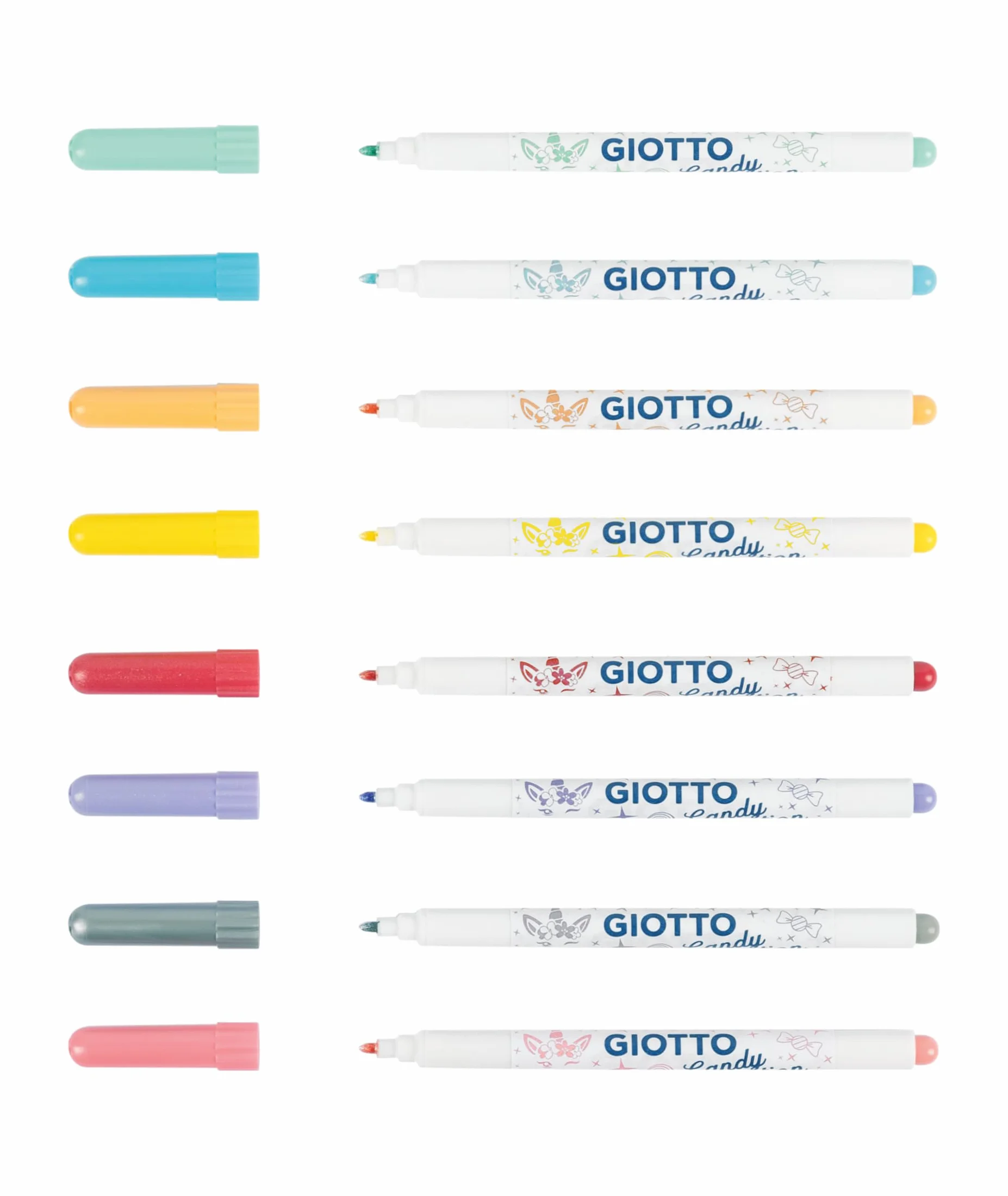 Giotto Turbo Glitter Candy Collection Rotuladores Fibra Tinta Purpurina 8 Unidades