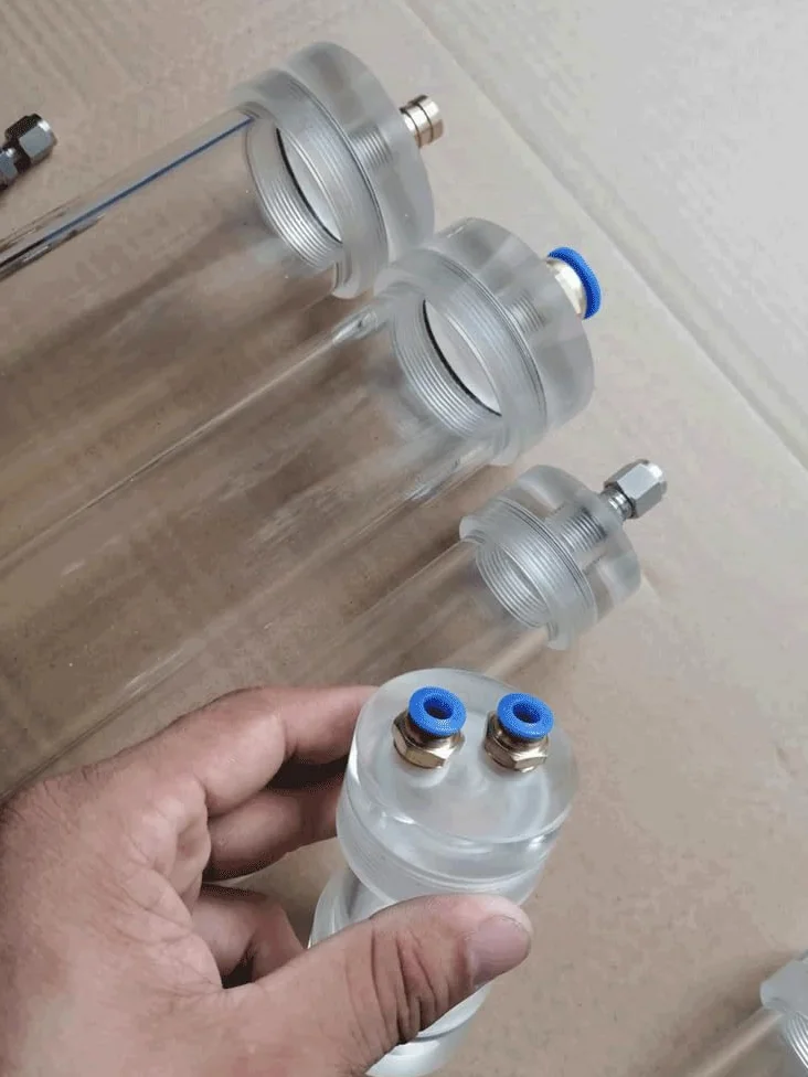 1 tubo de secado acrílico, tubo de filtro de gas for eliminación y purificación cromatográfica de agua.(Aluminum Lid 60x200mm)