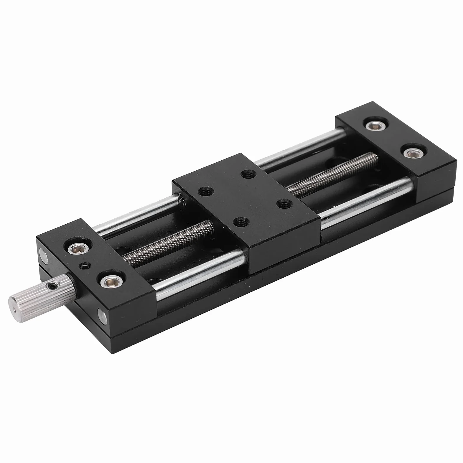 SP40A - Mesa deslizante DB65, eje X - Perilla manual de ajuste fino, plataforma de corte de aleación de aluminio, guía en de milano de 65 mm de carrera para microscopios e