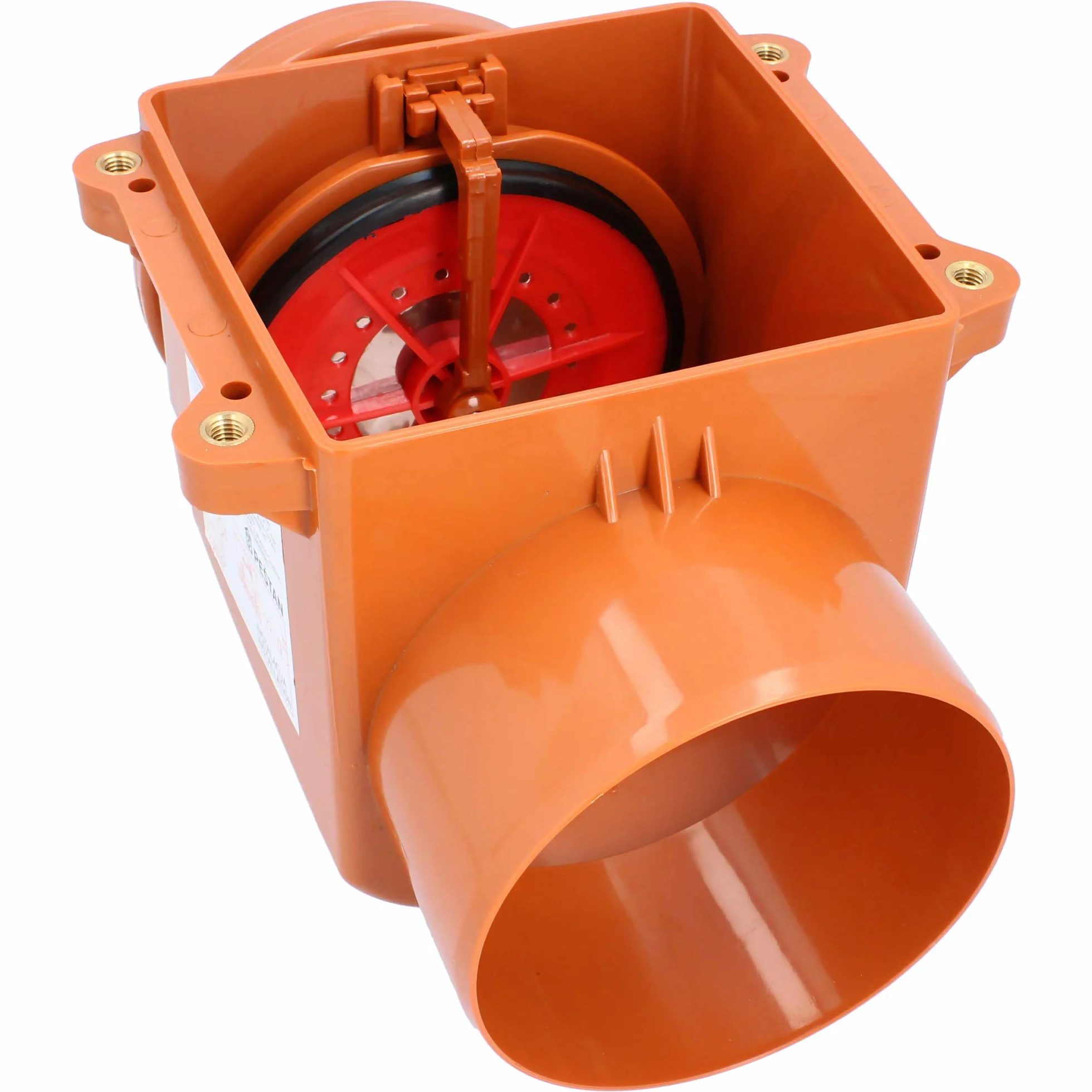 PEŠTAN - Tapón antirretorno Ø DN 200, color naranja
