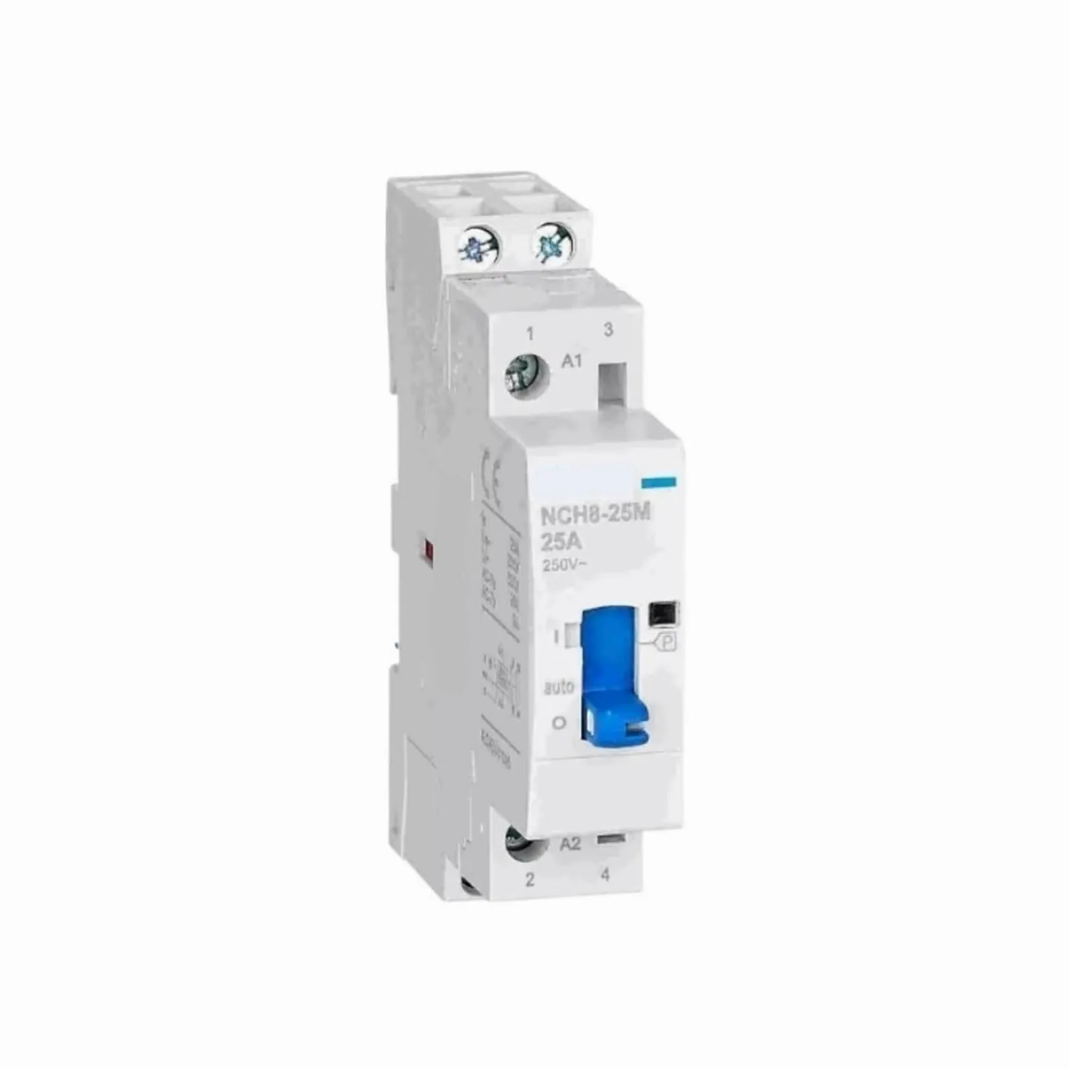 Contactor modular NCH8-M con funcionamiento manual NCH8-16M 20M 25M 32M 40M 63M AC 24V 110V 230V 20A 25A 40A 63A (NCH8-25M, AC110V, 2NO)