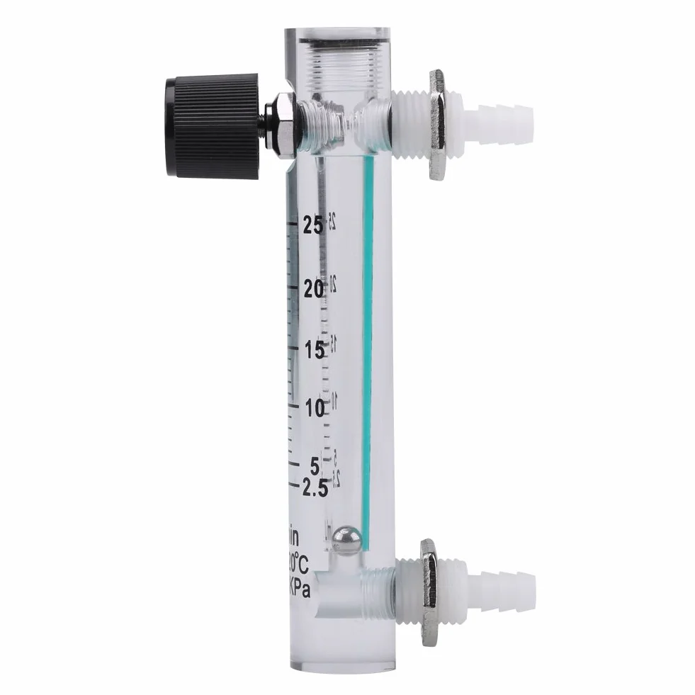 Medidor de Flujo de Gas LZQ-5 2.5-25LPM con Válvula de Control para Oxígeno/Aire