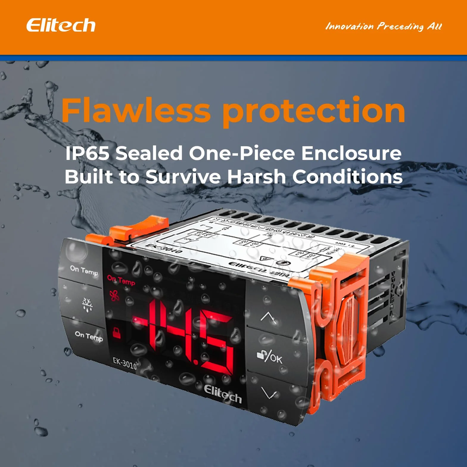 Elitech EK-3010 Termostato Digital para Calefacción y Enfriamiento Hogar Cámara Fría
