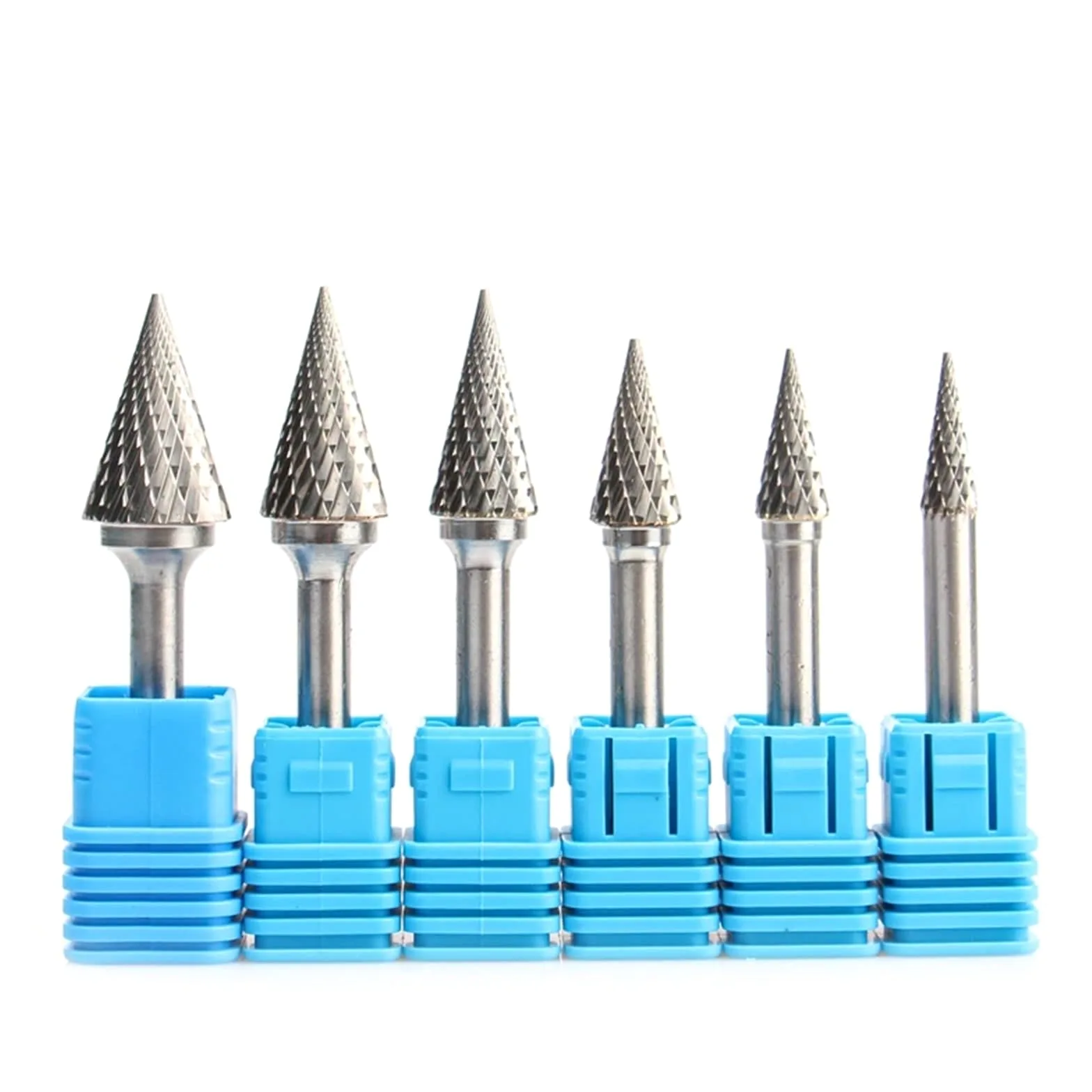 Lima Rotatoria de aleación Tipo MX YG8 con Ranura Doble, Cabezal de Pulido for Tallado de Madera de carburo de tungsteno, Herramienta de Metal Duro for Cobre(6PCS (MX06-16))