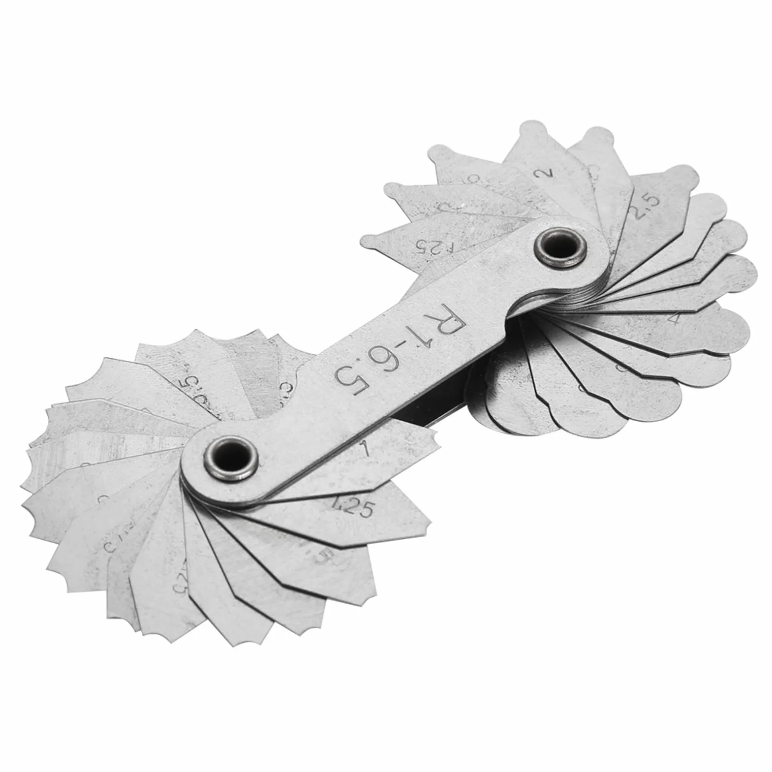 Acero Inoxidable Radius Fillet Gauge R1-6.5MM Cóncavo Convexo Herramienta De Medición