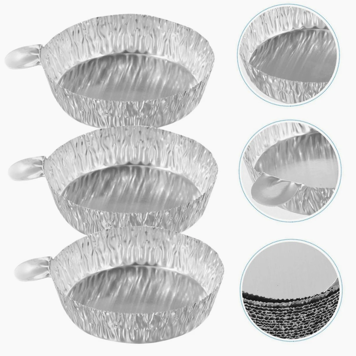 Homoyoyo 500piezas Bandejas De Desechables Para Pesaje De Muestras De Resistente y De Limpiar Para y Procesamiento De Alimentos