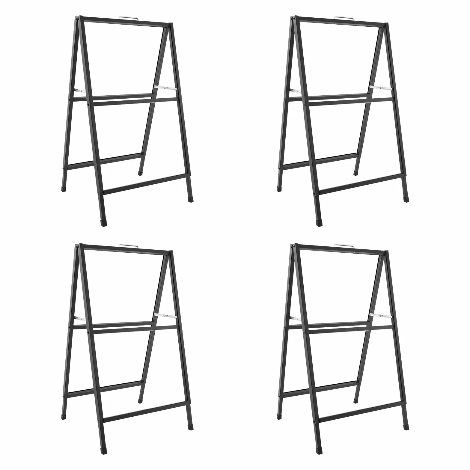 Soporte negro de doble cara, 4 unidades, marco A, soporte para carteles, letreros de calle, marco de doble cara, soporte para carteles, para publicidad, restaurantes, bares, cines, Th