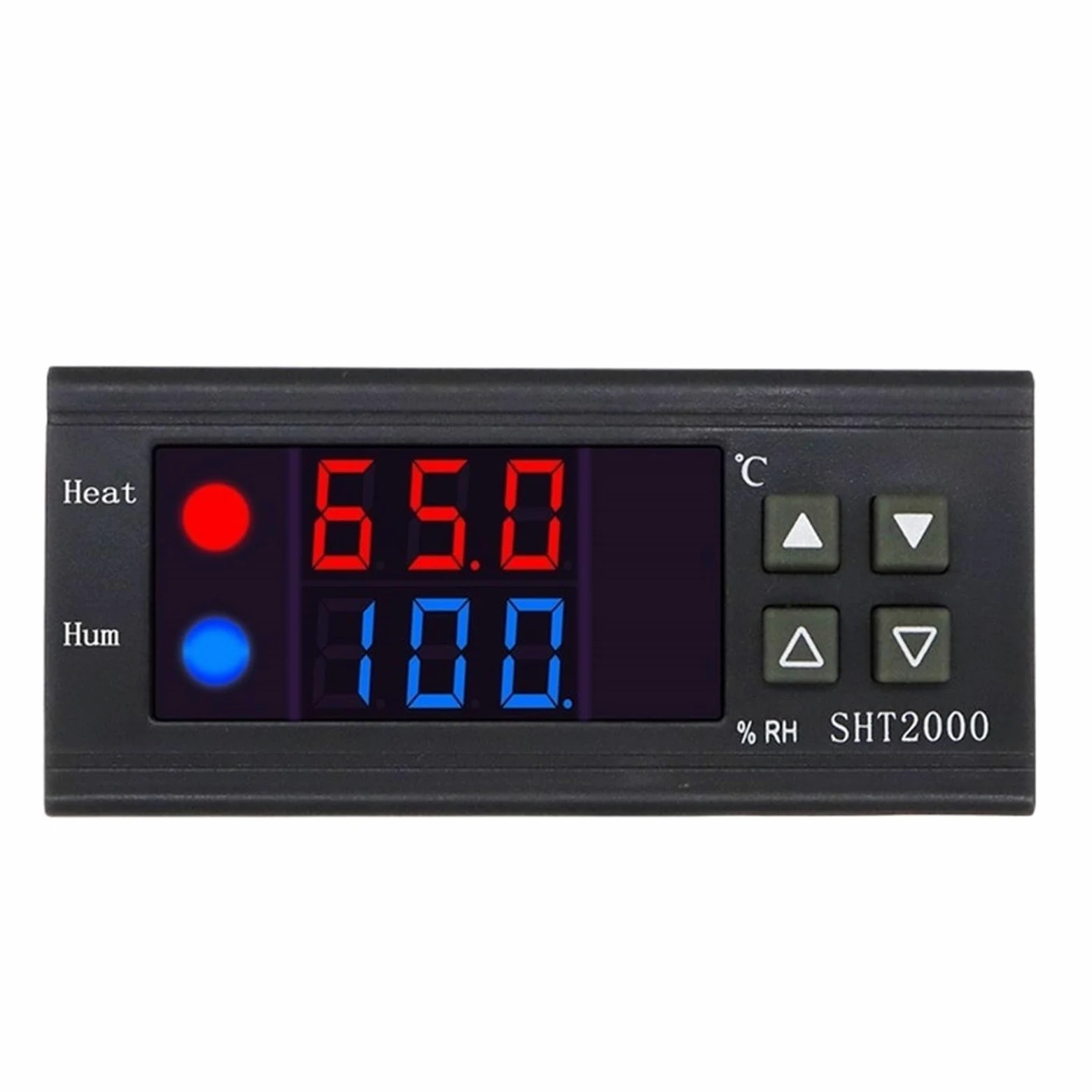 Controlador de temperatura y humedad SHT2000, 12 V CC, 24 V CA, 220 V, termostato, higrómetro, termómetro e incubadora for refrigerador doméstico.(DC 12V)
