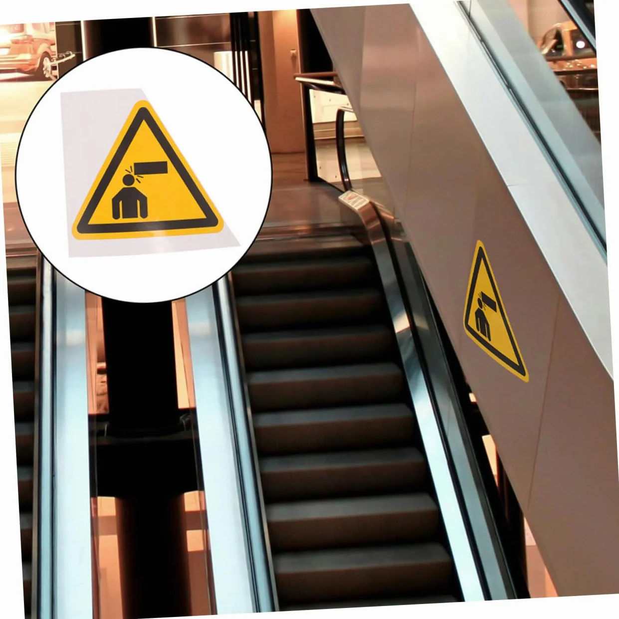PLAFOPE Calcomanías de Advertencia Adhesivas Pvc Amarillo Paquete de 2 Piezas
