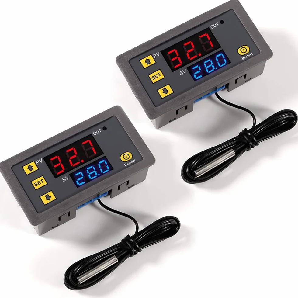 Greluma W3230 Controlador de temperatura digital DC 12V 20A Termostato LED NTC 10K -50 a 110 °C