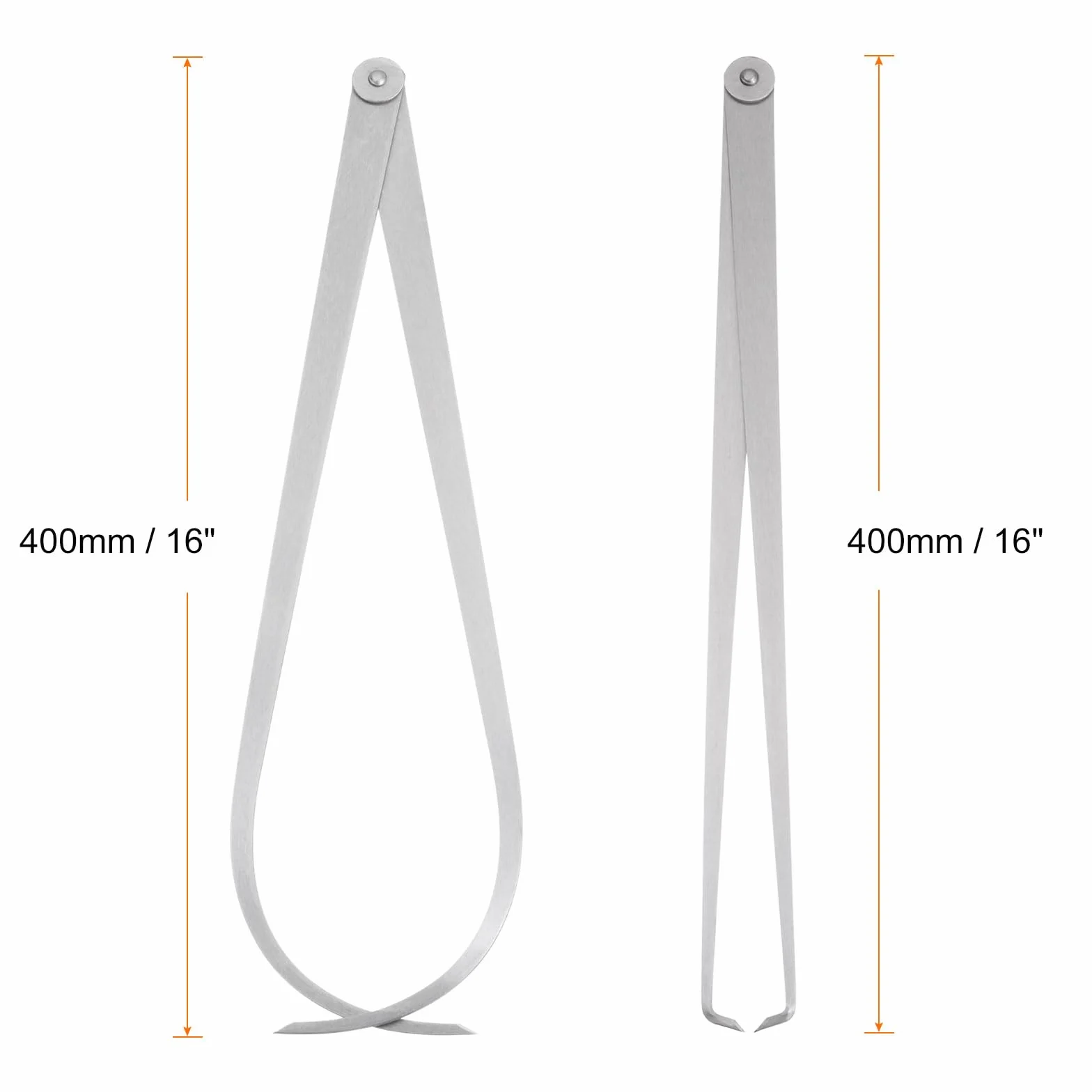 QUARKZMAN Calibrador Fijo Interno/Externo 400mm 16 Pulgadas Acero Herramienta Medición