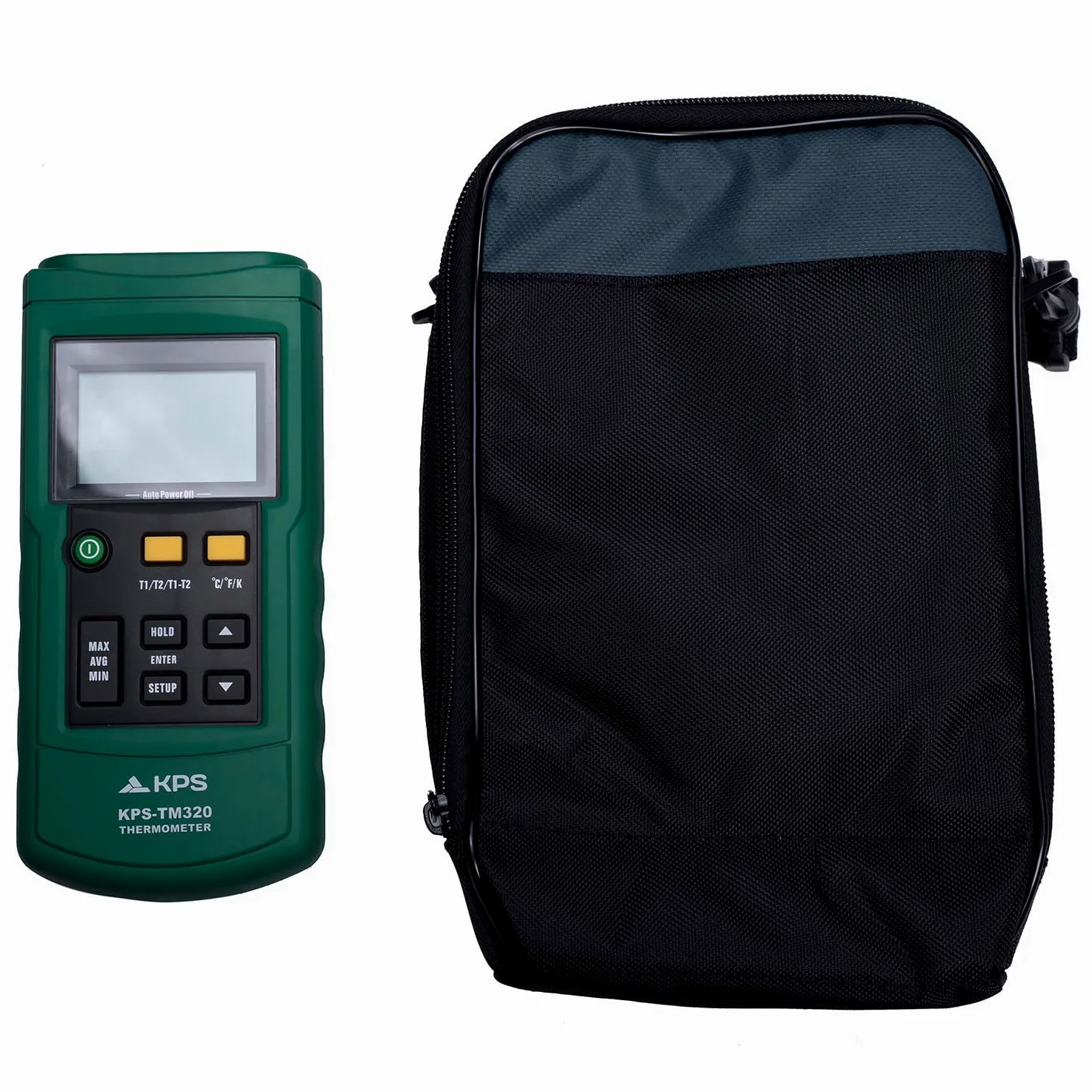 KPS-TM320 Termómetro Digital 2 Canales Compatible con Termopar J, K, T, E, R, S y N con Registro de Datos y Medidas en ºC ºF o Kelvin