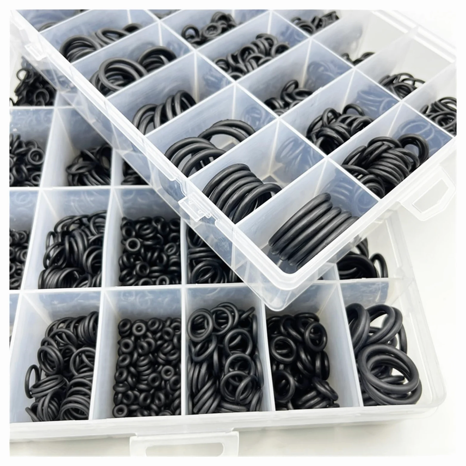 Junta tórica de goma for juntas de plomería, arandela de sellado, junta tórica resistente al aceite, grifo de plomería for automóviles, reparación de agua, junta tórica NBR negra(2840pcs 1set)