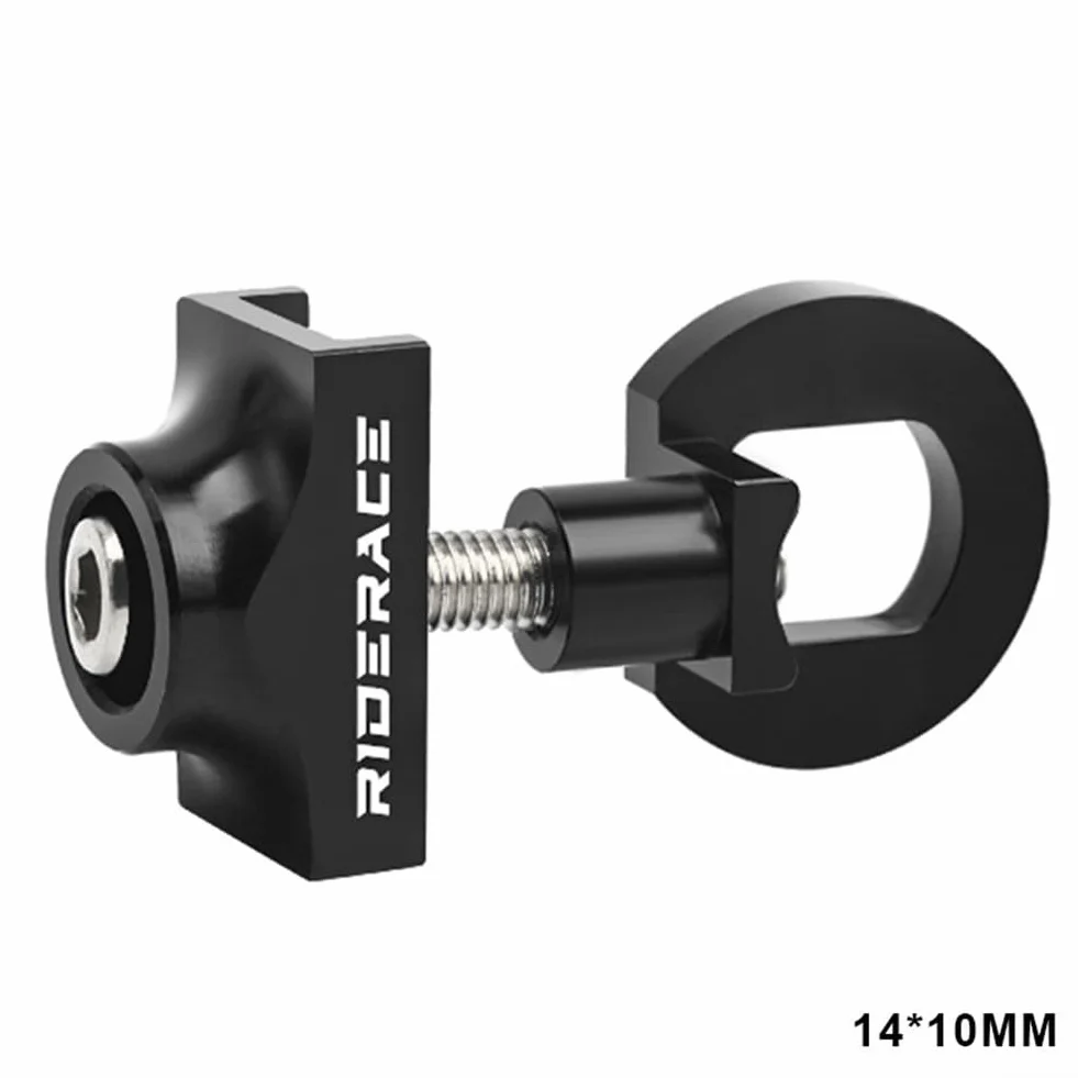 Tensor de cadena de bicicleta de aluminio para riel de engranaje fijo, 10 mm, 20 g, negro