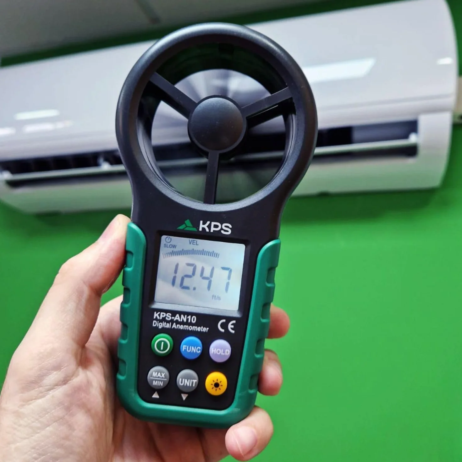 Anemometro Digital Profesional KPS-AN10 Medida Velocidad Caudal Aire