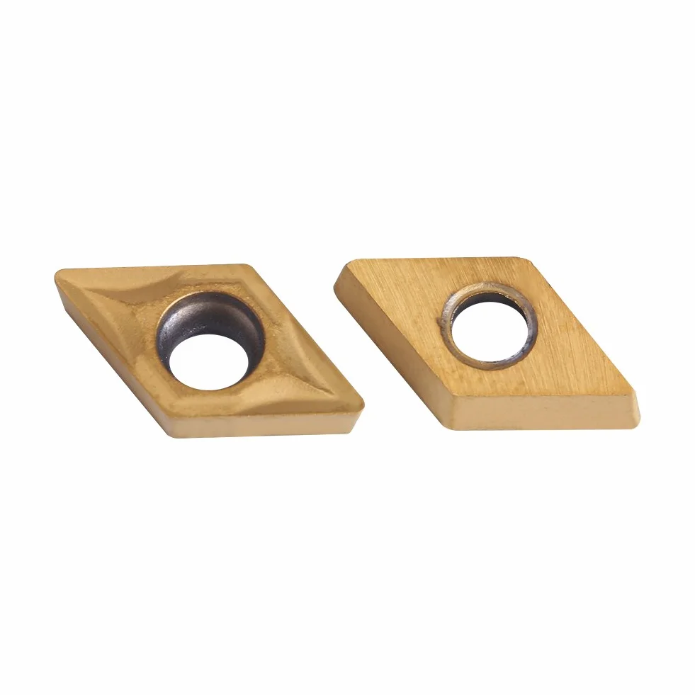 Insertos de Carburo CNC DCMT070202 Tin-coated para Fresado de Acero