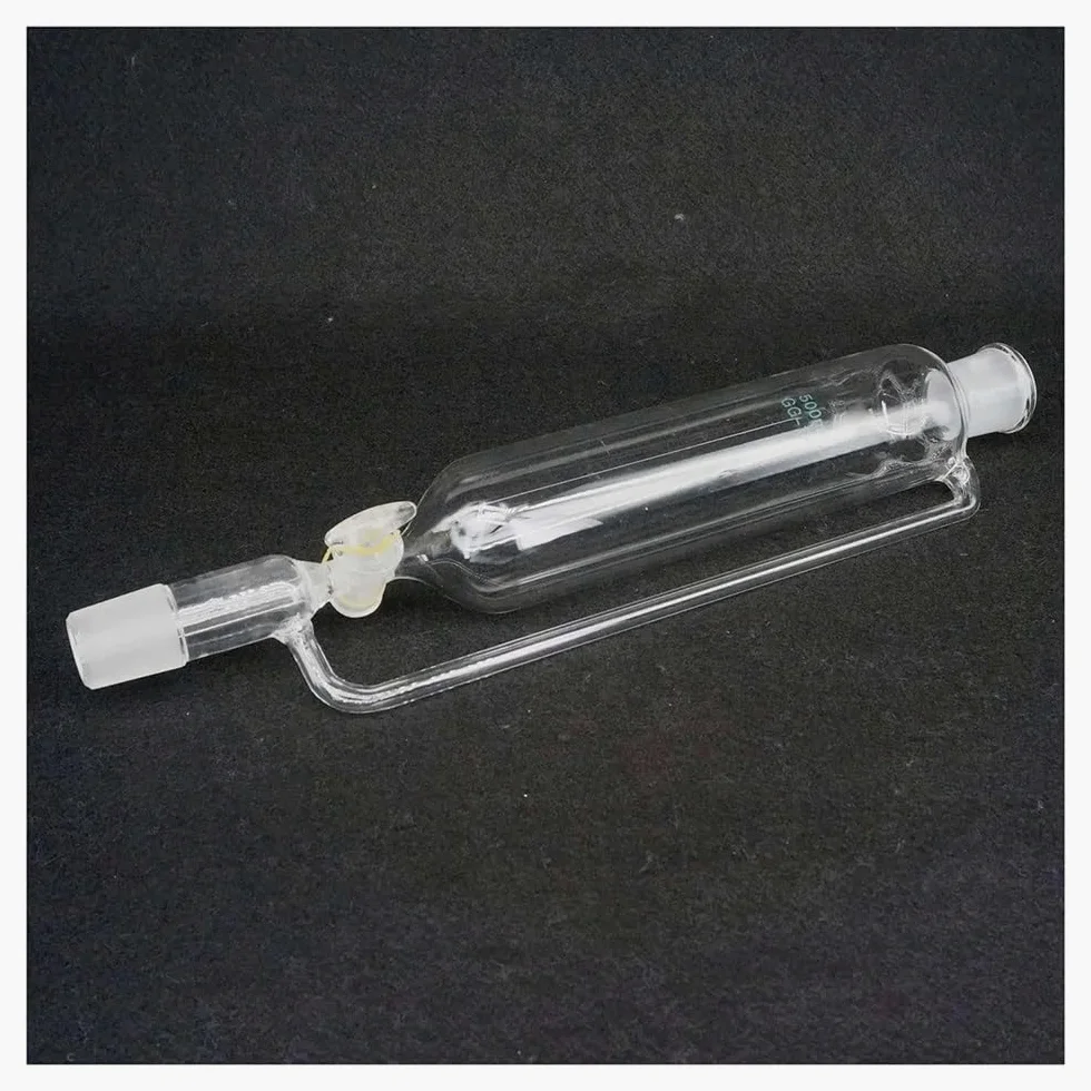 Equipos y suministros de laboratorio Embudo de laboratorio vidrio con válvula seguridad 500 ml, 29/32, caída presión y llave paso